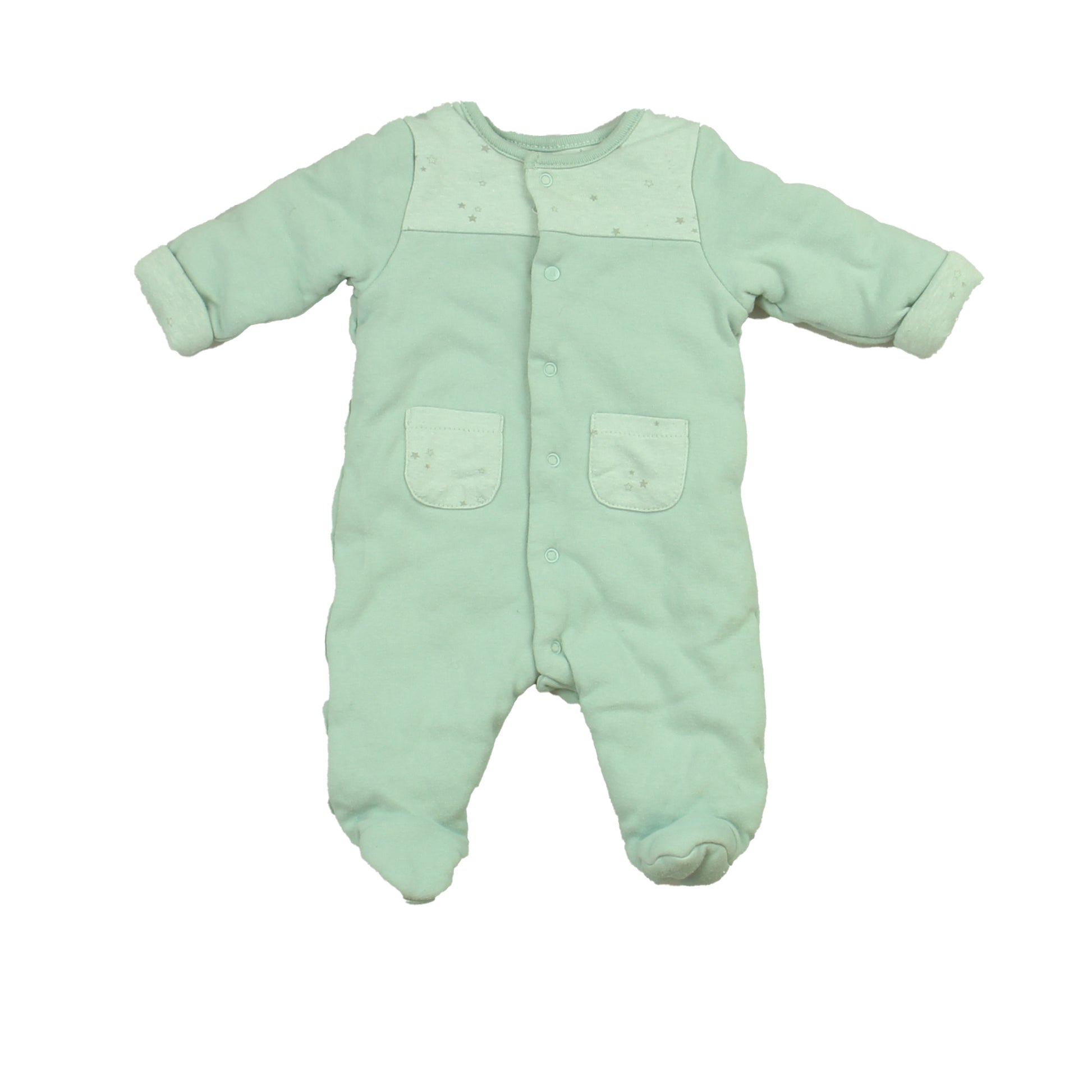 Absorba Unisex Light Teal 1-piece footed Pajamas Size: 0-3 Months Light Teal