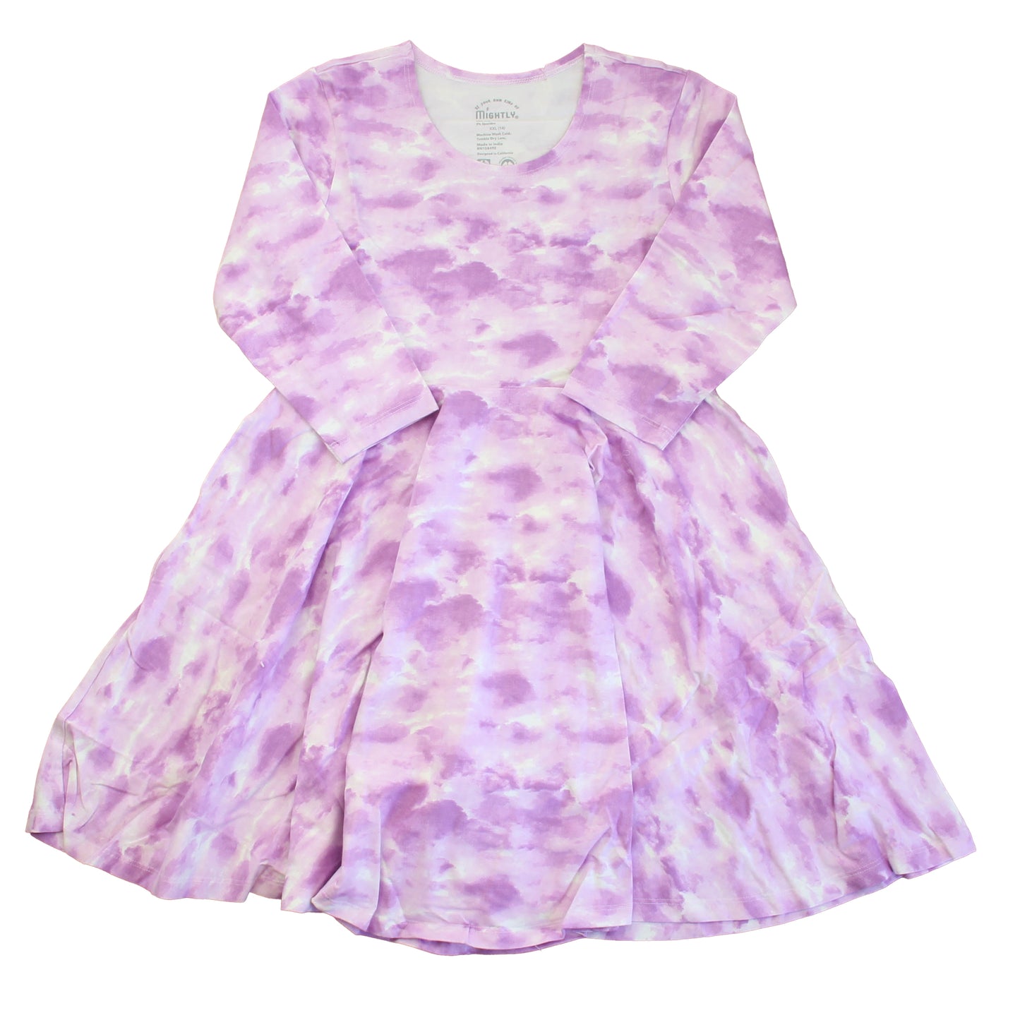 Mightly Girls Lilac Cloud Dress Size: 6-14 Years Lilac Cloud