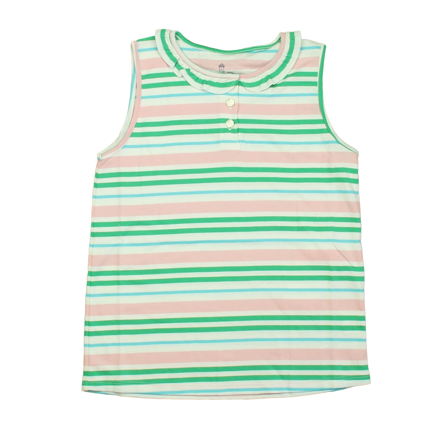 Classic Prep Girls Lilly's Pink Multistripe Polo Shirt Size: 6-14 Years Lilly's Pink Multistripe