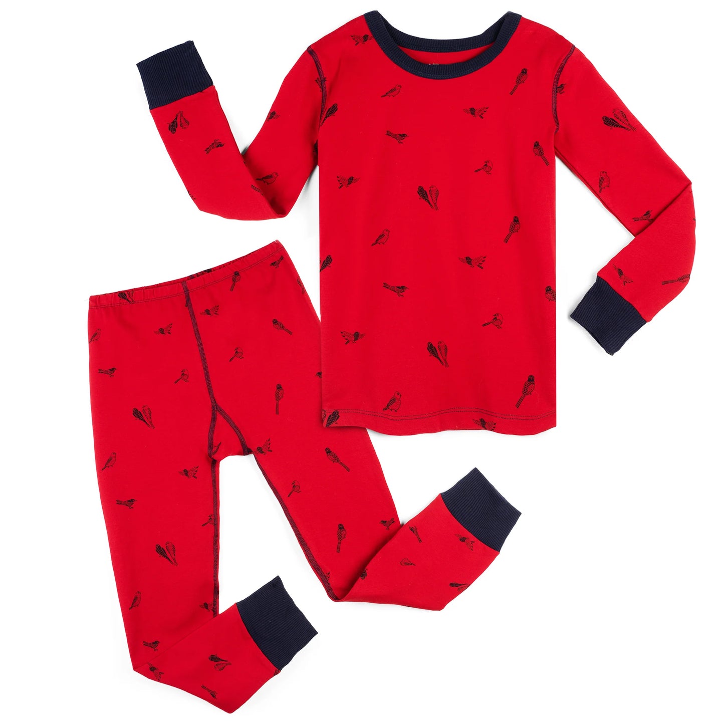 Mightly Girls Love Birds 2-piece Pajamas Size: 6-14 Years Love Birds