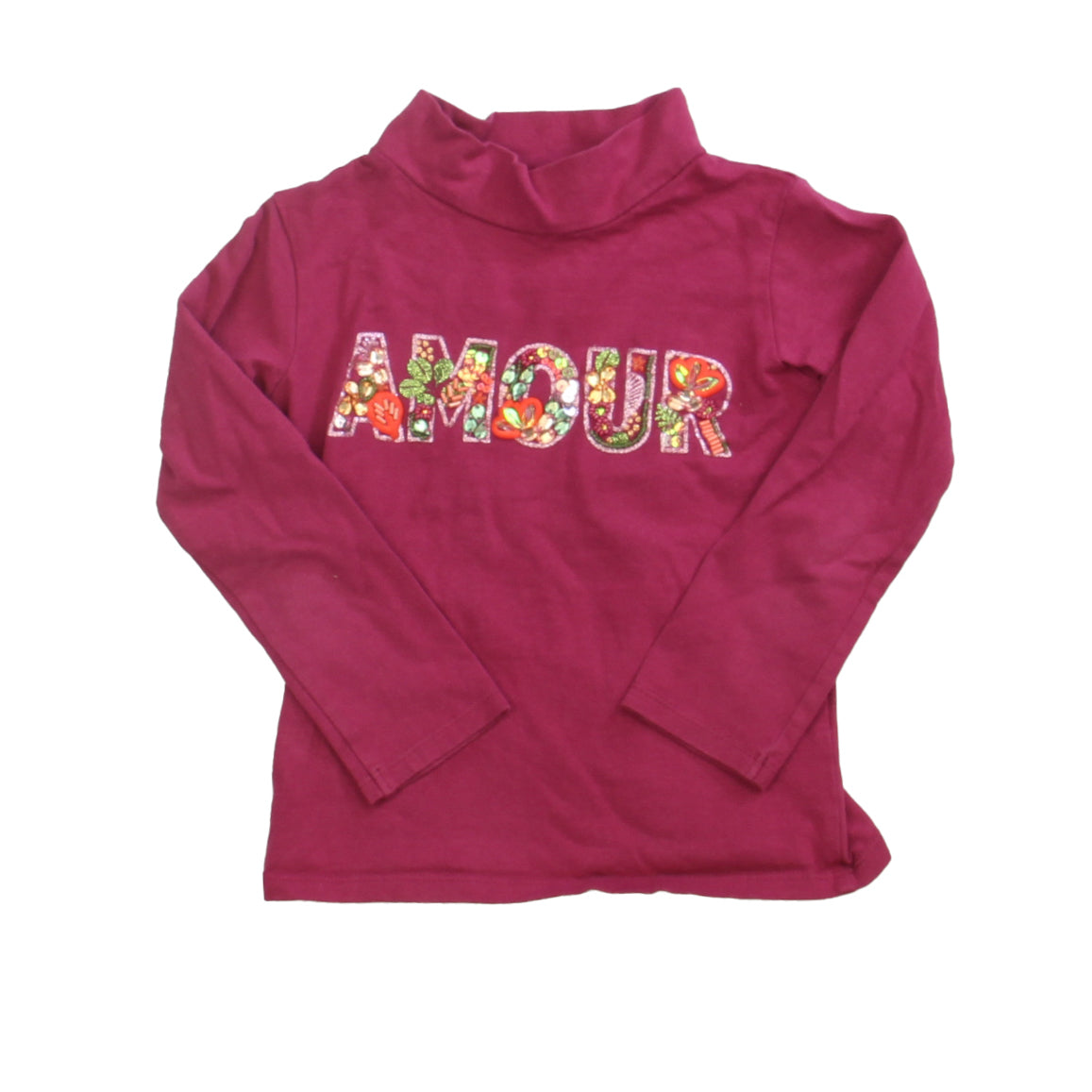 Du Pareil Girls Magenta Turtleneck Size: 4T Magenta