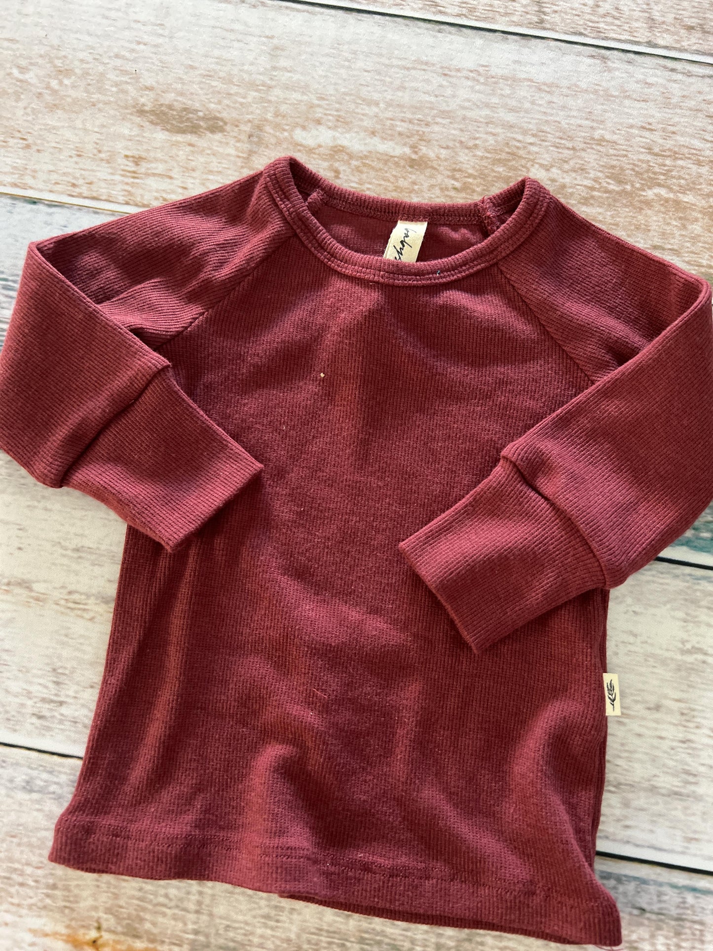 BabySprouts co Girls Magenta Long Sleeve Shirt Size: 3-6 months Magenta