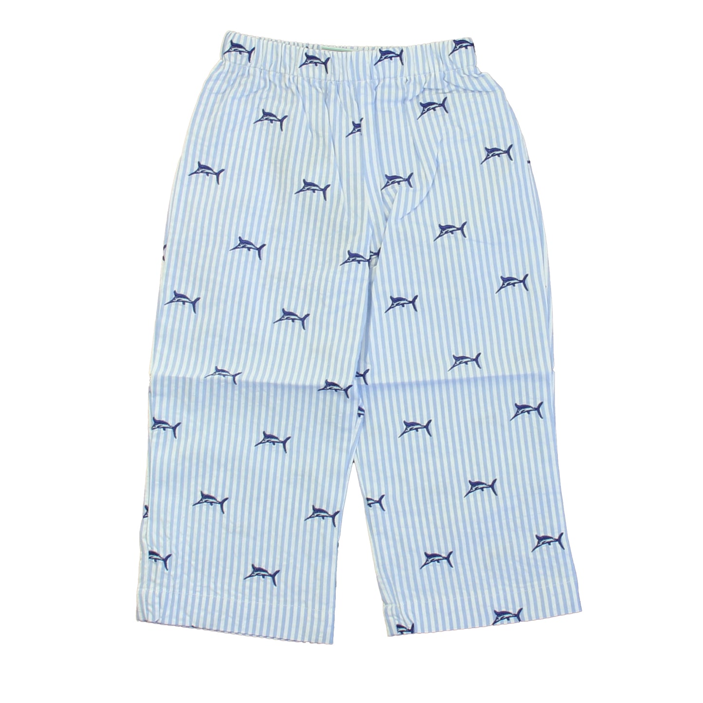 Classic Prep Boys Marlins on Blue Seersucker Pants Size: 12-24 Months Marlins on Blue Seersucker