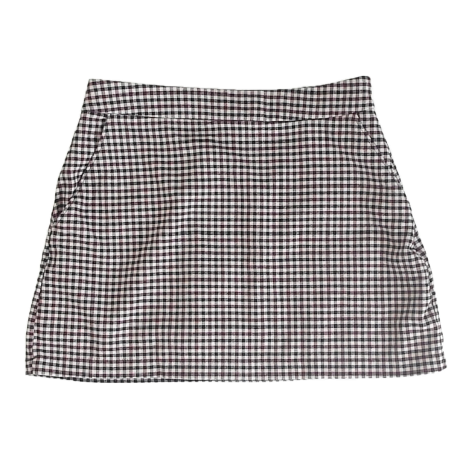 Abercrombie Girls Maroon | Black Skirt Size: Junior Medium Maroon | Black