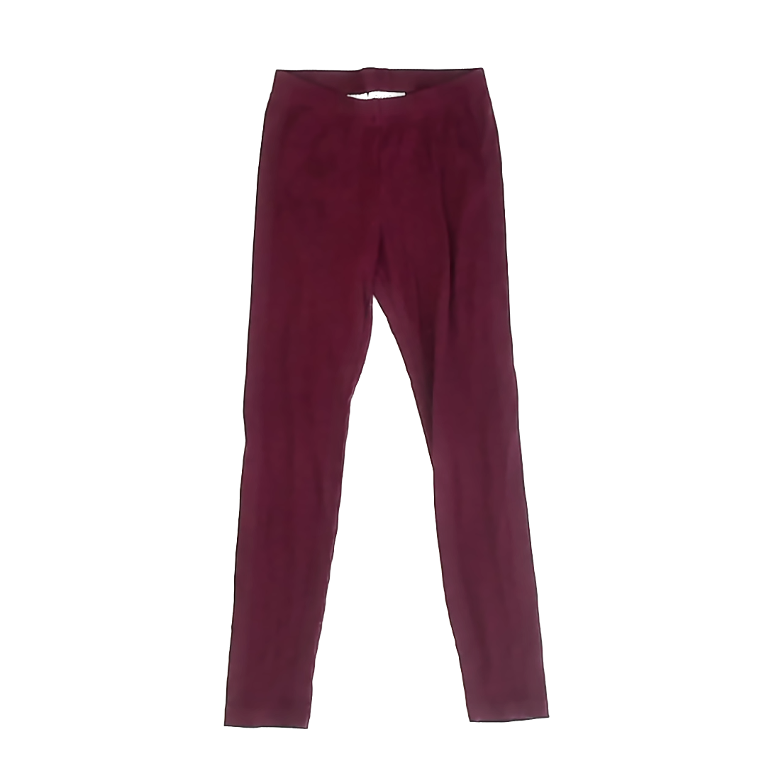 Cat & Jack Girls Maroon Ribbed Leggings Size: 8 Years Maroon Ribbed