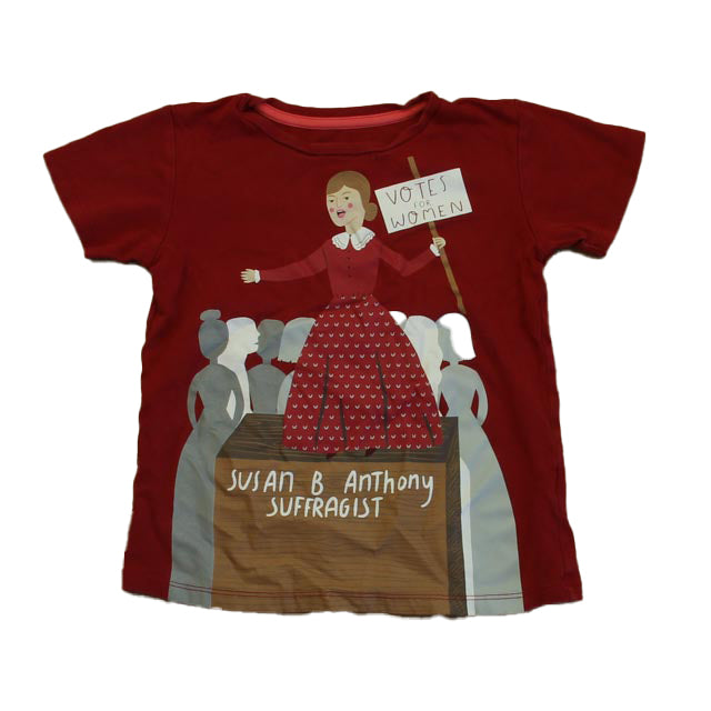 Piccolina Girls Maroon Traiblazer | Susan B. Anthony T-Shirt Size: 6 Years