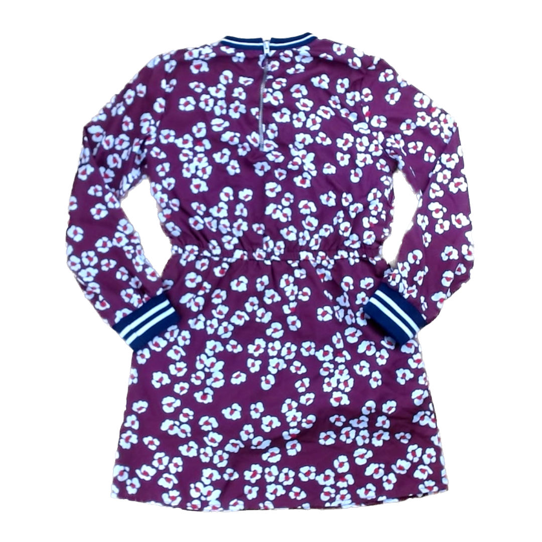 Rockets Of Awesome Girls Maroon | White Flowers Dress Size: 4T - 7 Years Maroon | White Flowers