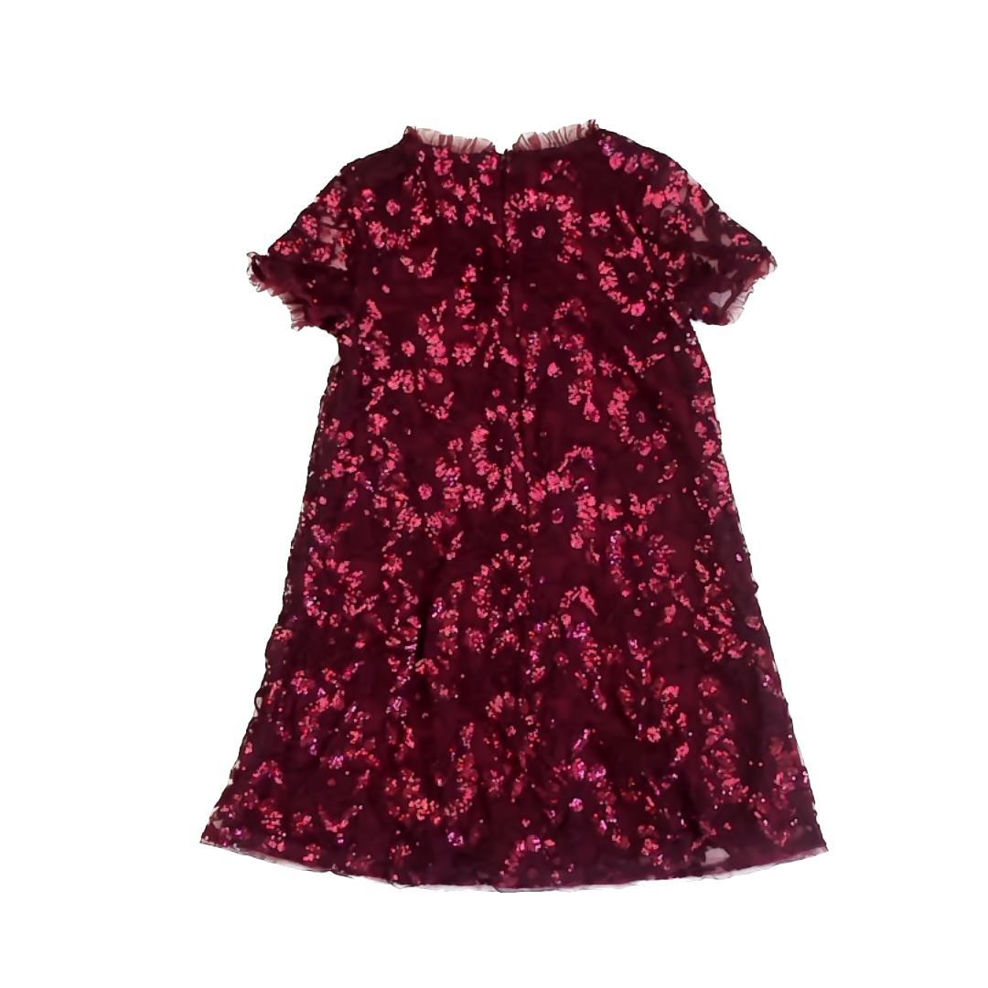 BCBG Girls Girls Maroon Special Occasion Dress Size: 12 Years Maroon
