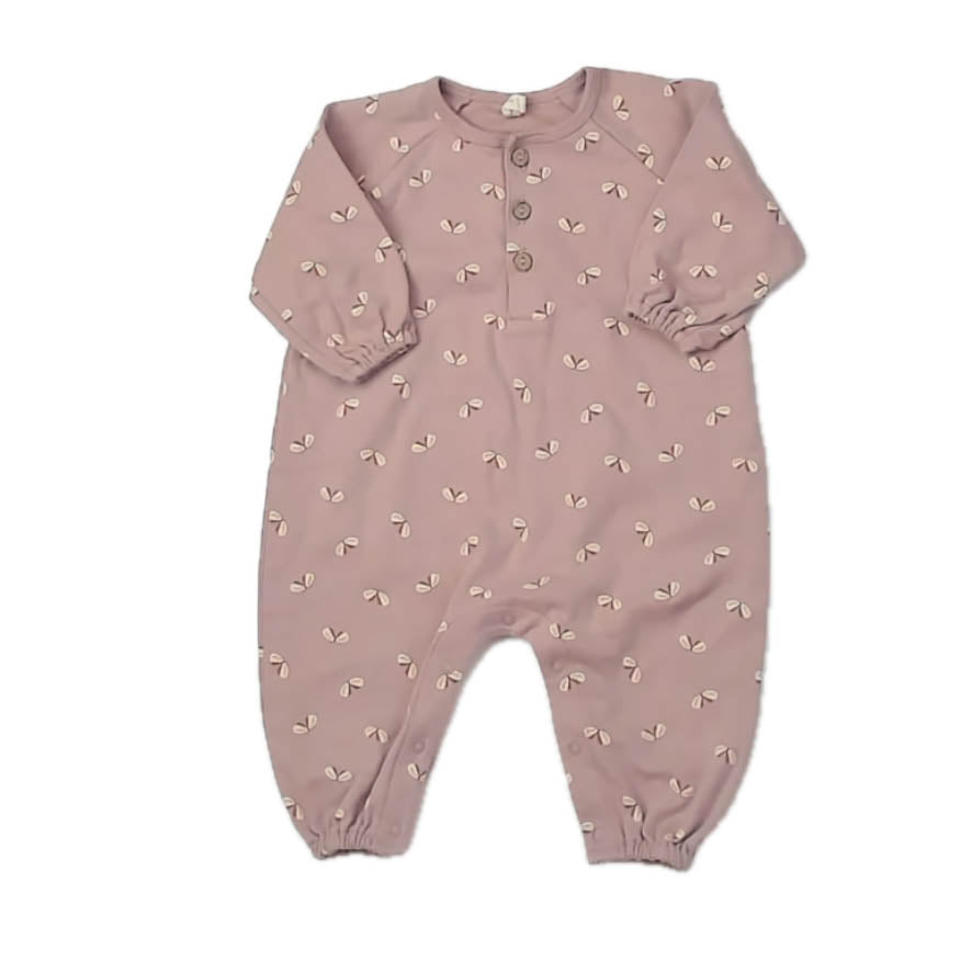Quincy Mae Girls Mauve Butterflies Long Sleeve Outfit Size: 3-6 Months Mauve Butterflies