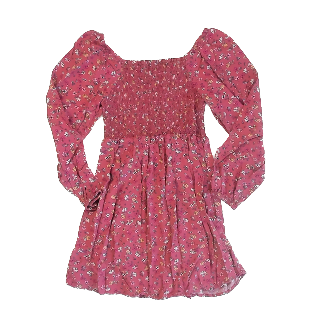 Sugar & Jade Girls Mauve Floral Dress Size: 12-14 Years Mauve Floral
