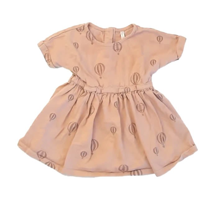 Kate Quinn Girls Mauve Hot Air Balloons Dress Size: 12-18 Months Mauve Hot Air Balloons