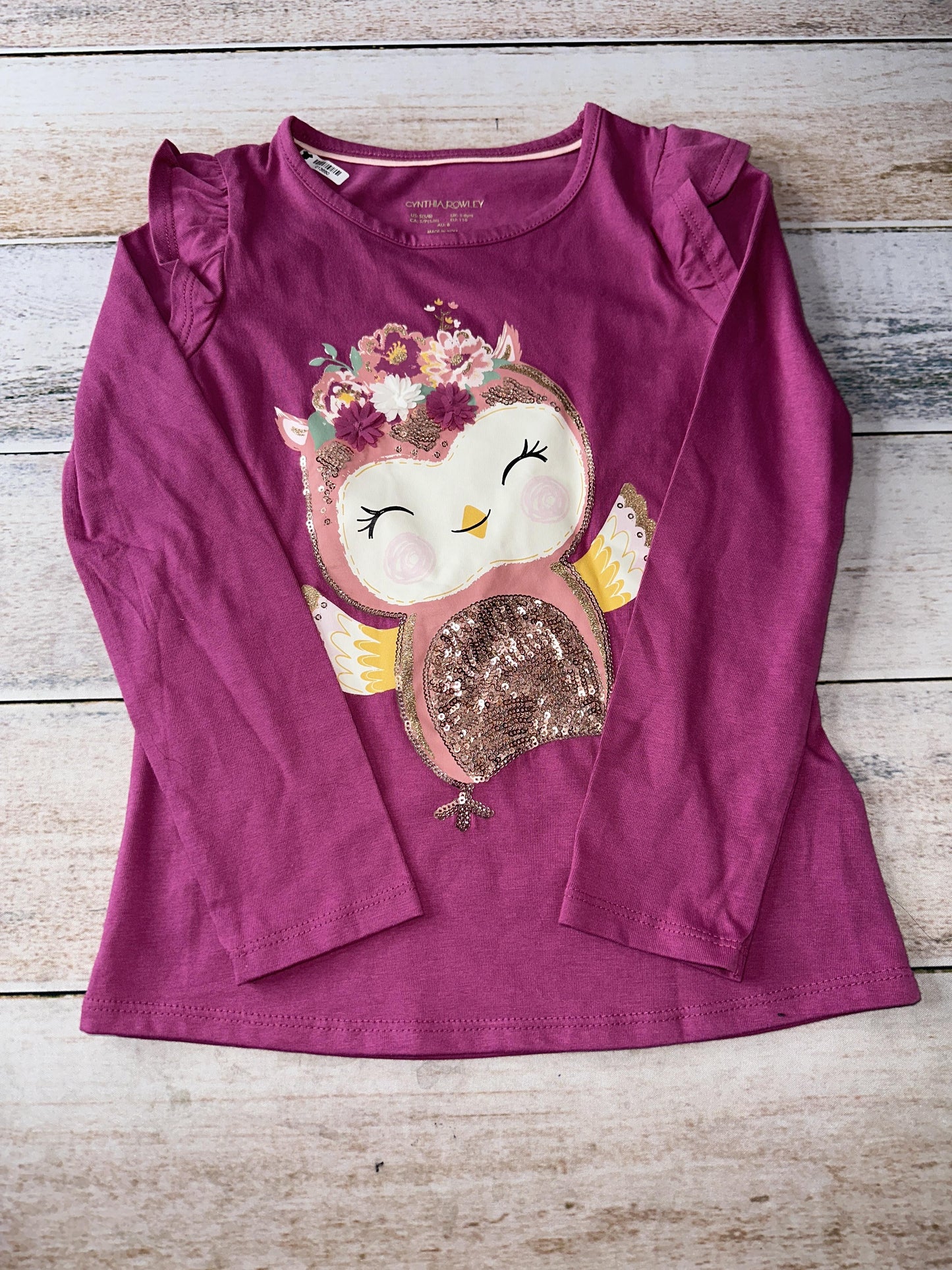Cynthia Rowley Girls Mauve Long Sleeve Shirt Size: 5 Mauve