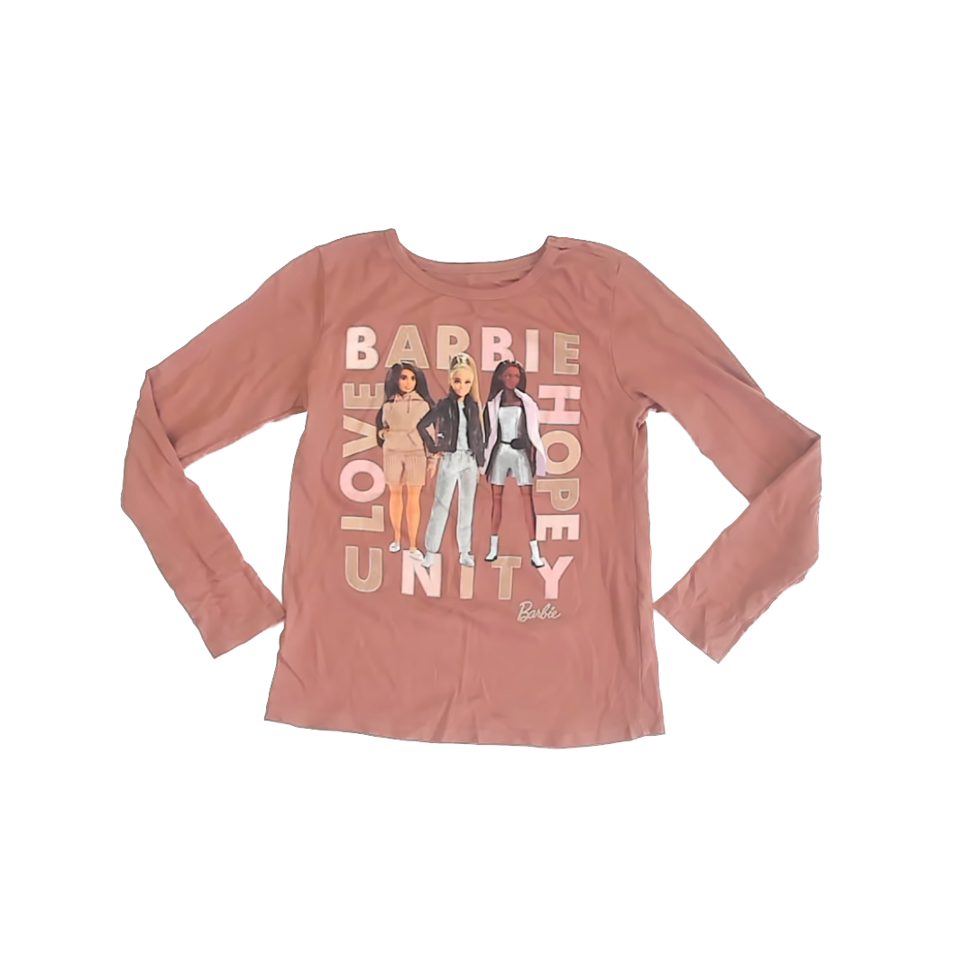 Barbie Girls Mauve Long Sleeve T-Shirt Size: S 6-7 Years Mauve