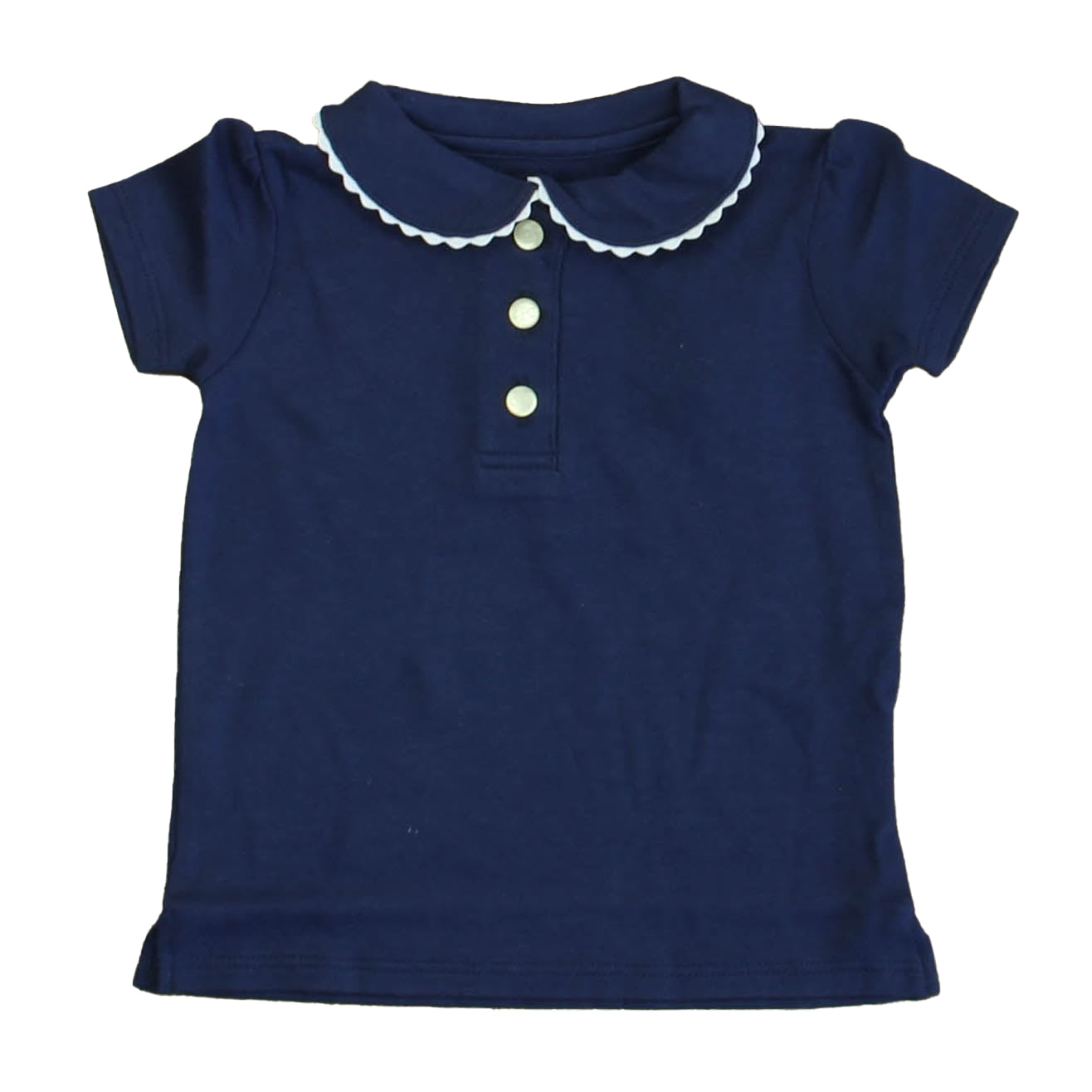 Classic Prep Girls Medieval Blue Polo Shirt Size: 12-18 Months Medieval Blue