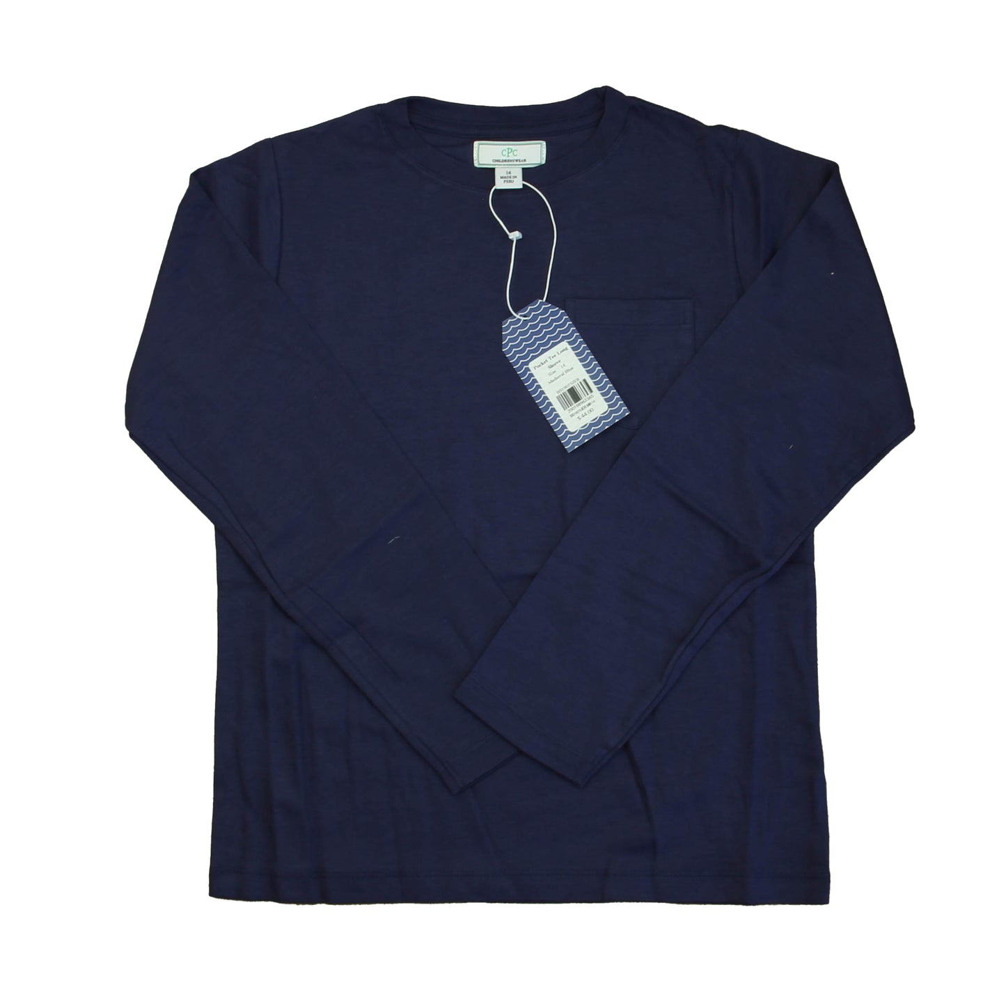 Classic Prep Boys Medieval Blue Long Sleeve T-Shirt Size: 6-14 Years Medieval Blue
