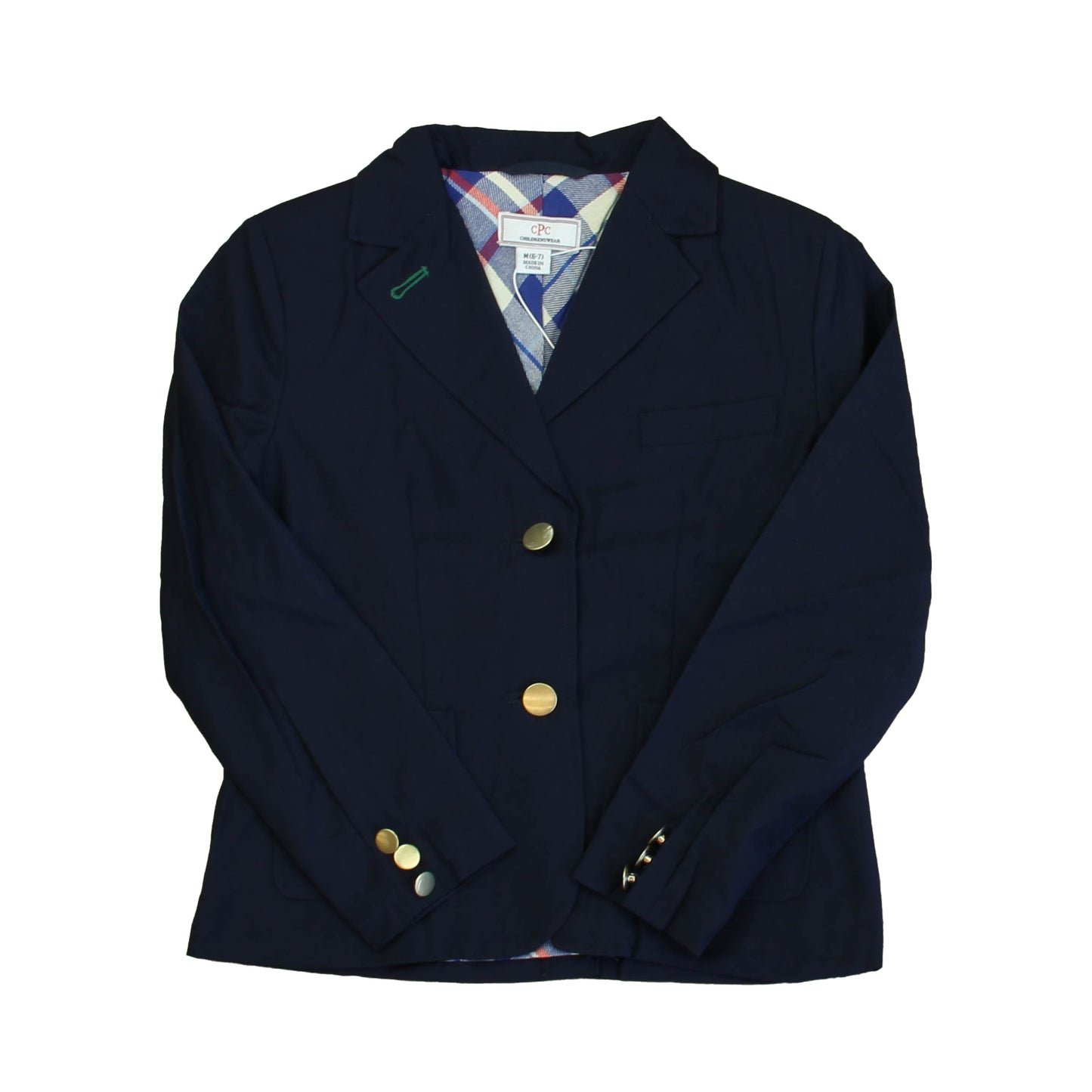 Classic Prep Girls Medieval Lined in Greenwich Plaid Sports Coat Size: 6-14 Years Medieval Lined in Greenwich Plaid