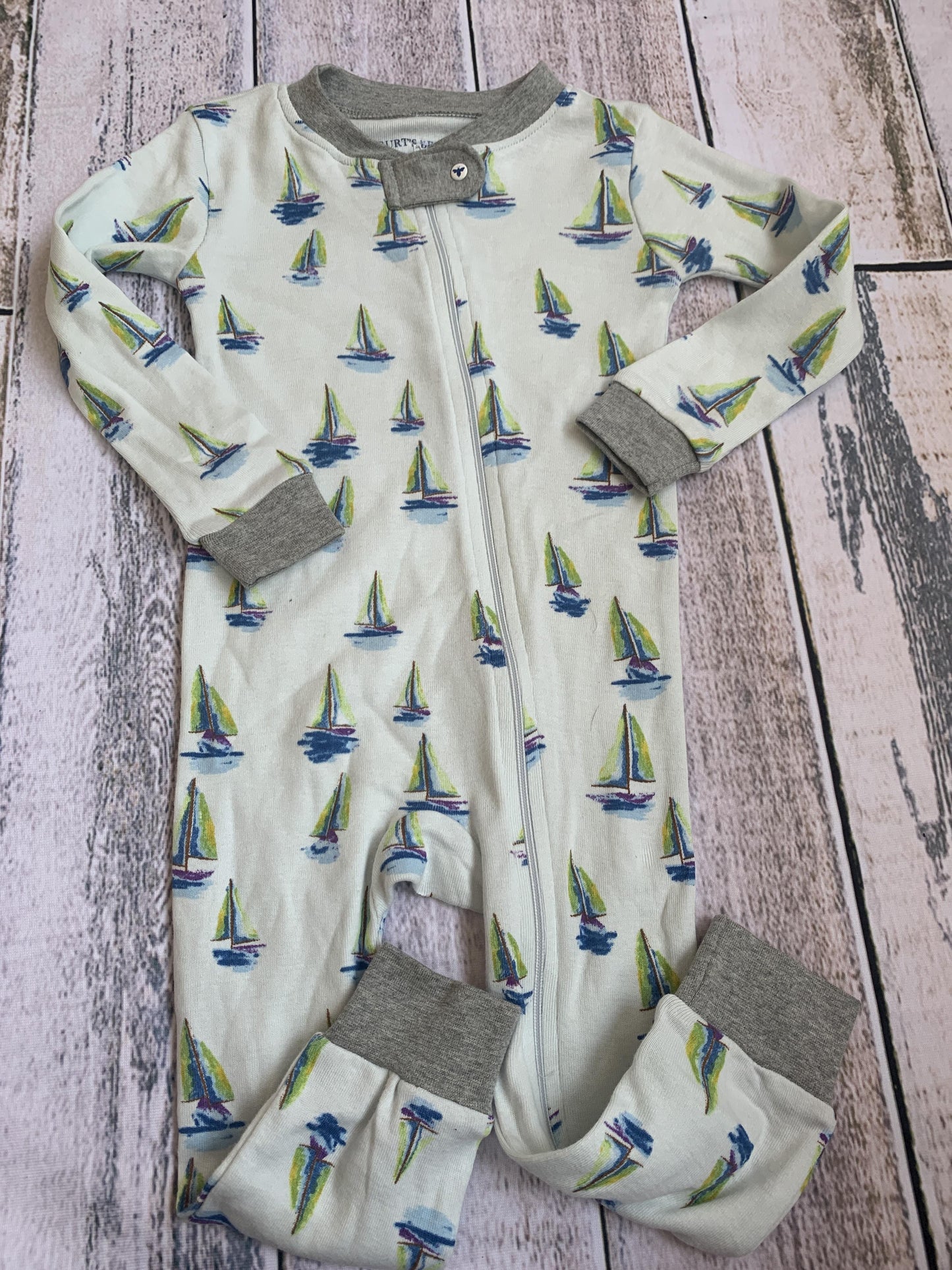 Burt's Bees Boys Mint | Boats Pajamas Size: 18 months Mint | Boats