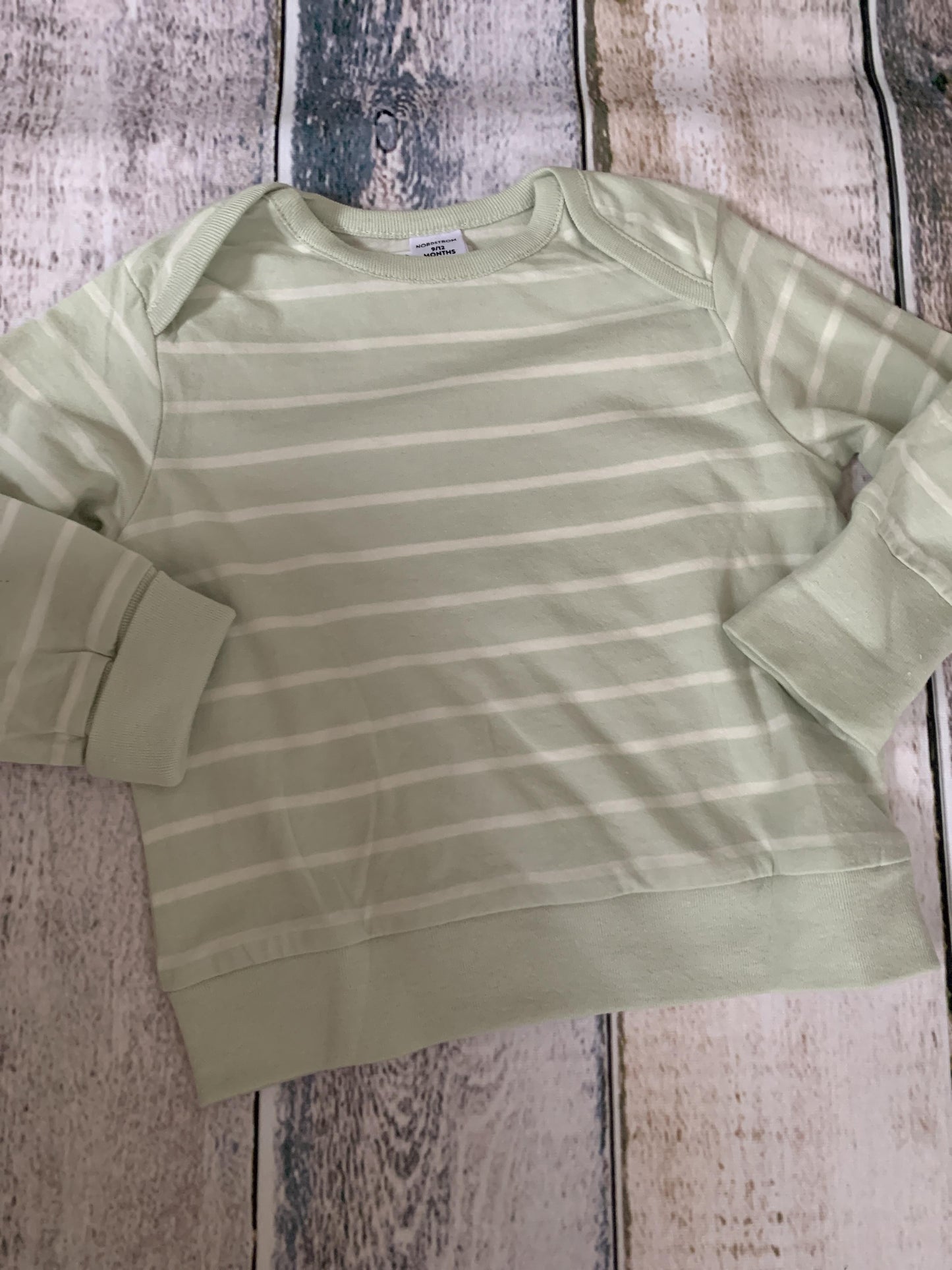 Nordstrom Unisex Mint | cream | Stripe Sweater Size: 9-12 Months Mint | cream | Stripe
