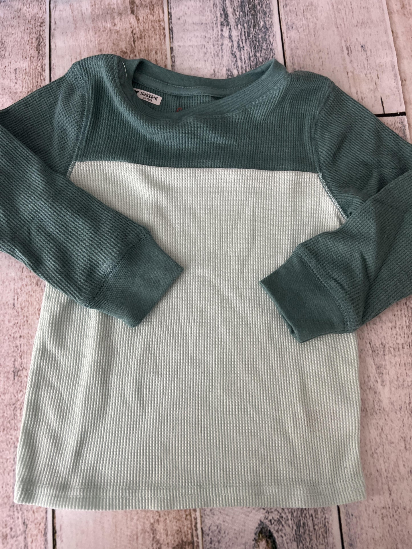 Cat & Jack Unisex Mint | Forest Green Long Sleeve Shirt Size: 3T Mint | Forest Green