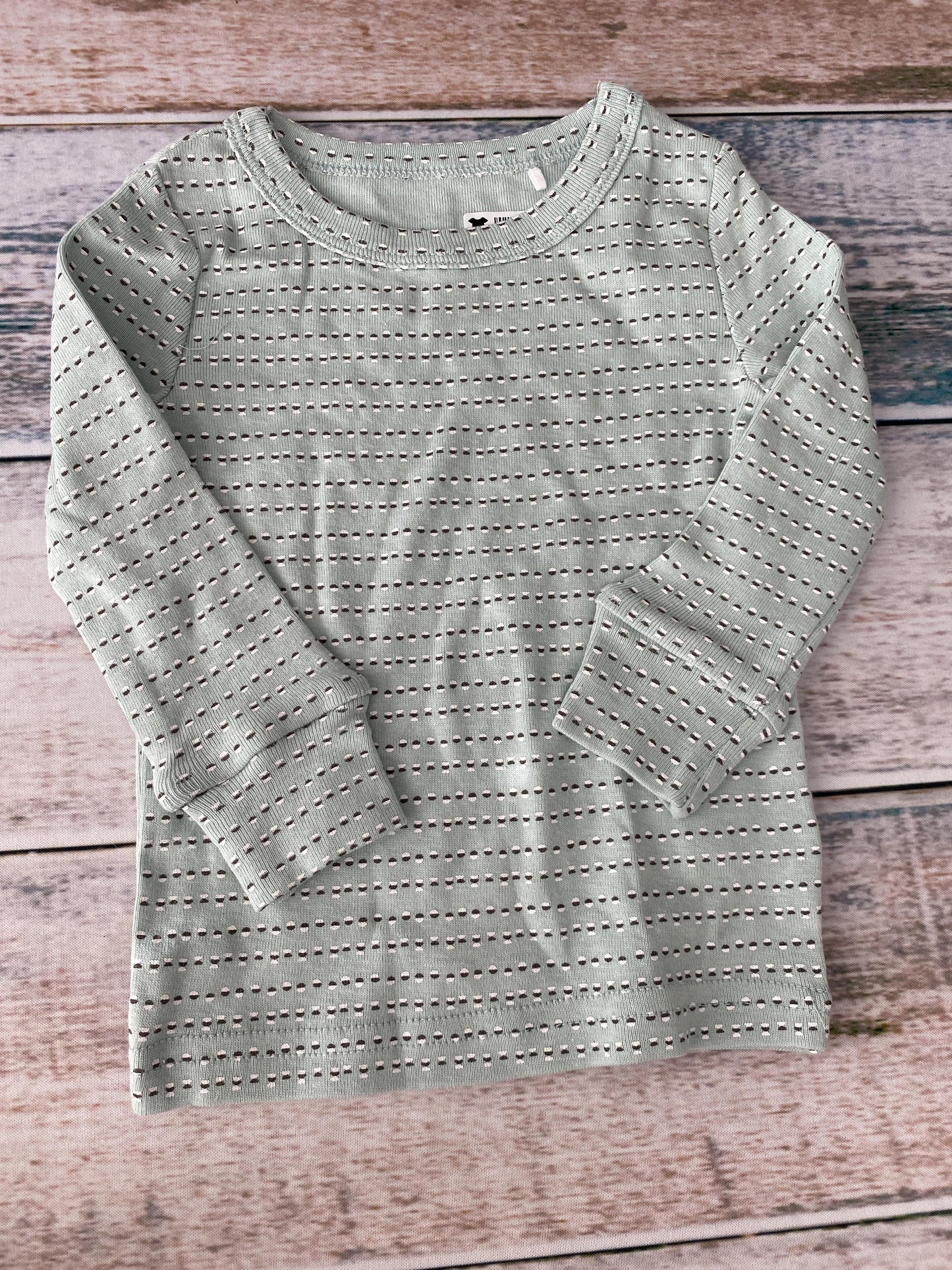 Oliver & Rain Unisex Mint | Geometric Pajamas Size: 12M Mint | Geometric