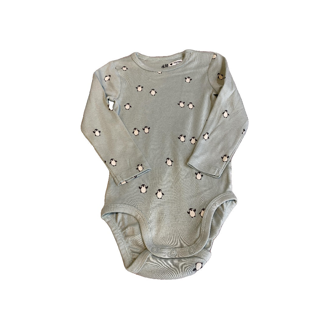 H&M Unisex Mint | Penguins Onesie Size: 12 months Mint | Penguins