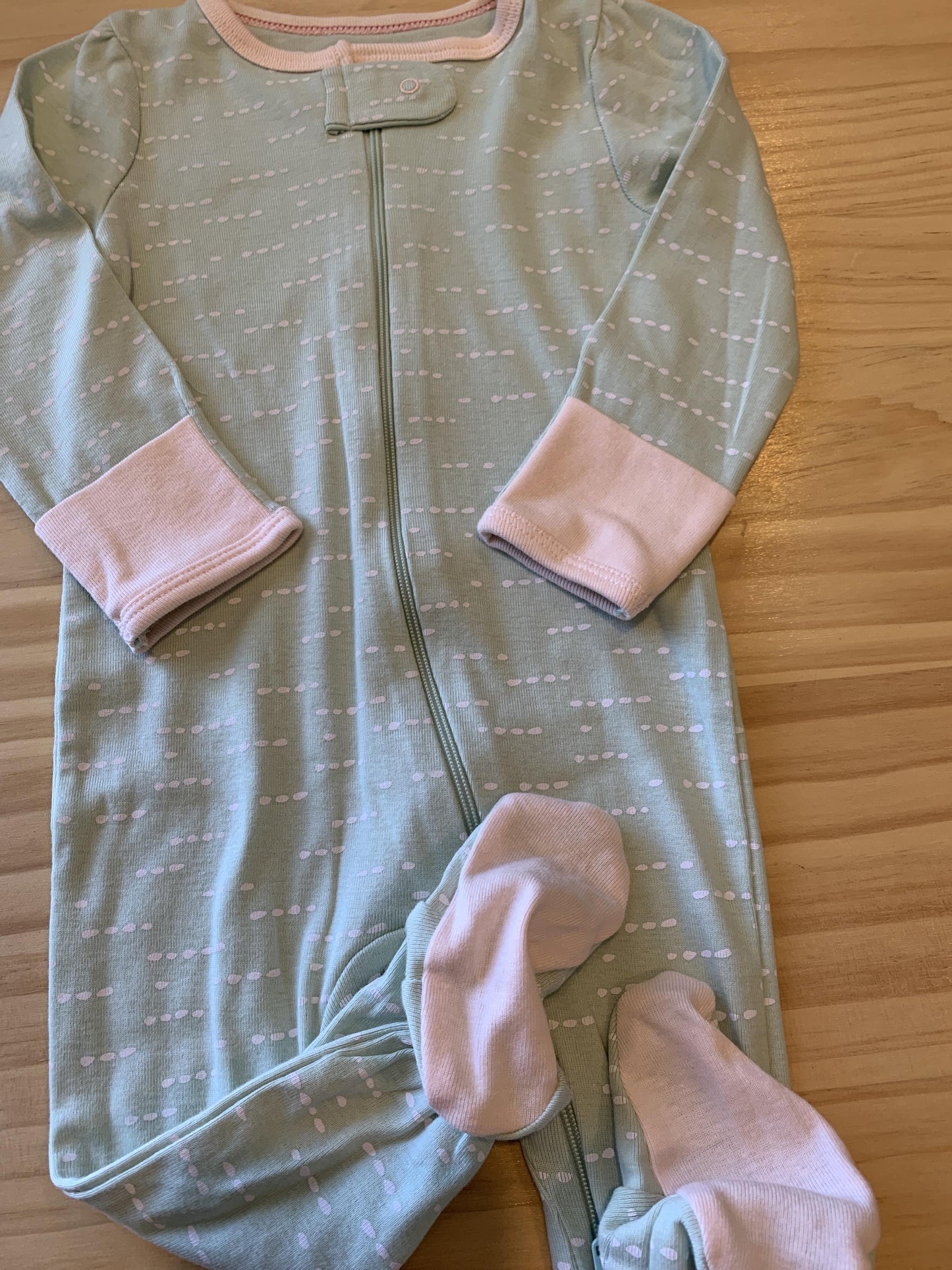 Cloud Island Girls Mint | White | pink Pajamas Size: 6-9 months Mint | White | pink