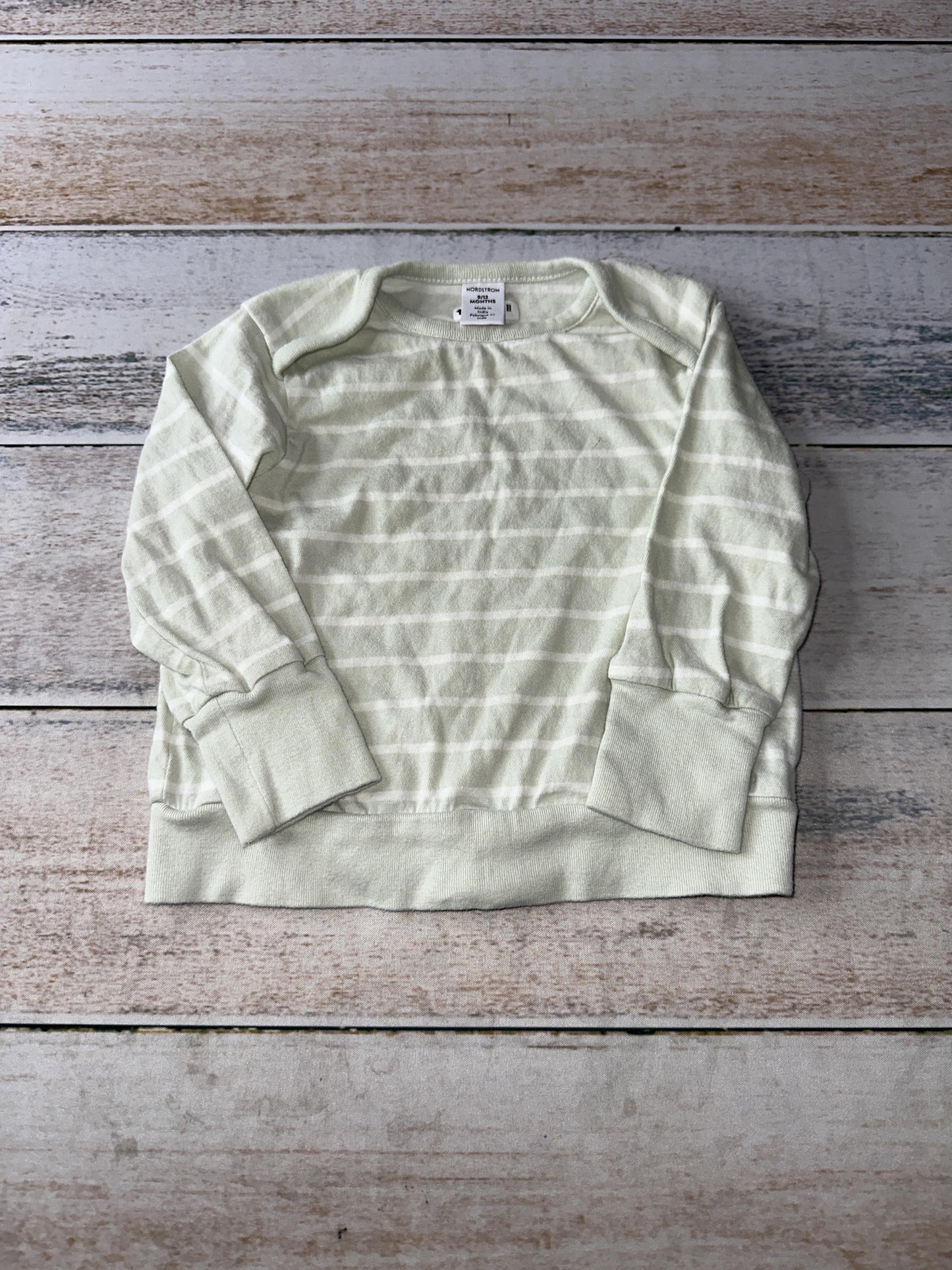 Nordstrom Unisex Mint | White | Stripe Sweater Size: 9-12 Months Mint | White | Stripe