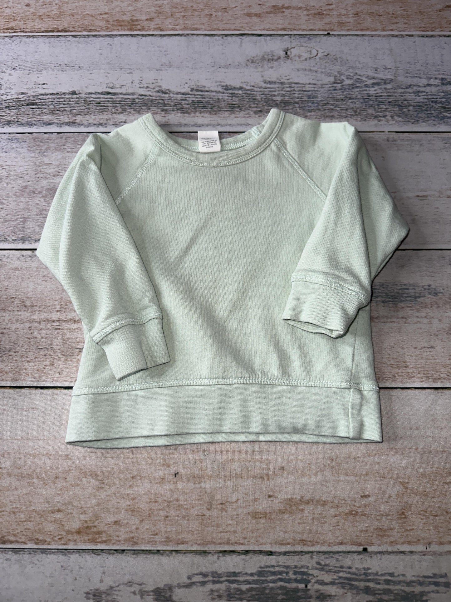 Colored Organics Unisex Mint Sweater Size: 6-12 months Mint