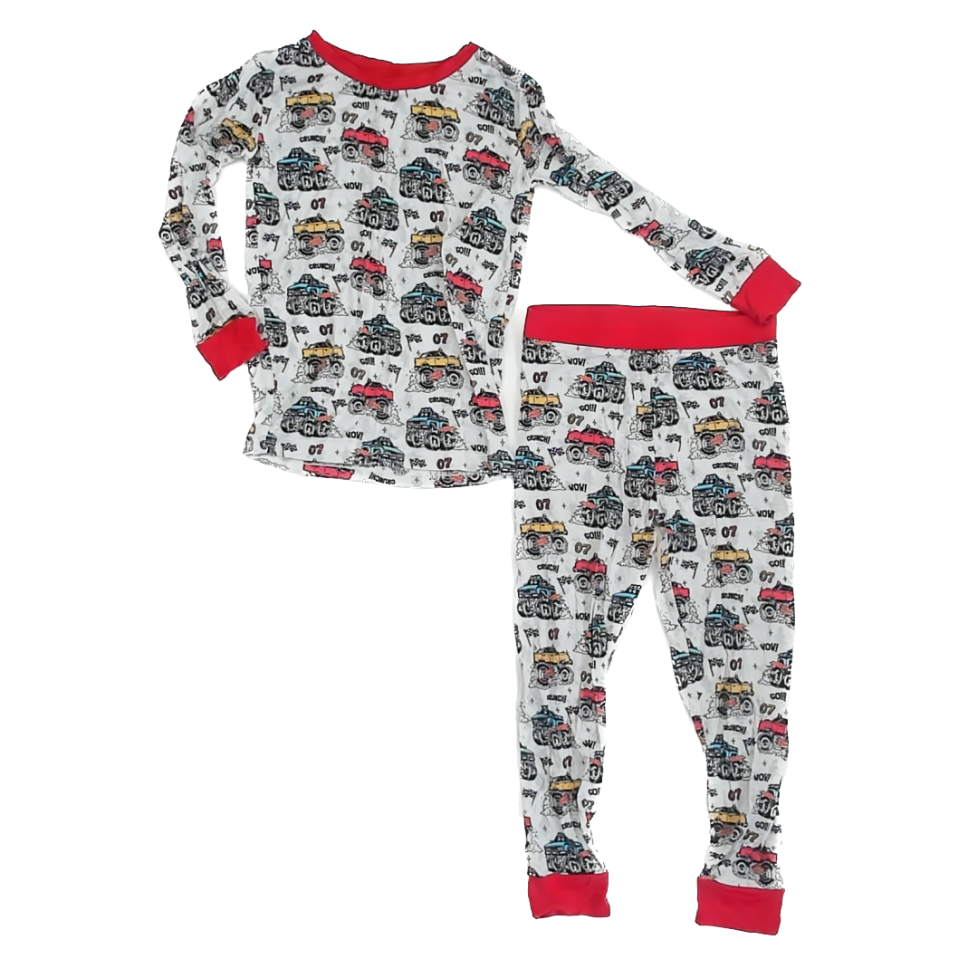 Unknown Brand Boys Monster Truck 2-piece Pajamas Size: 3-4T Monster Truck