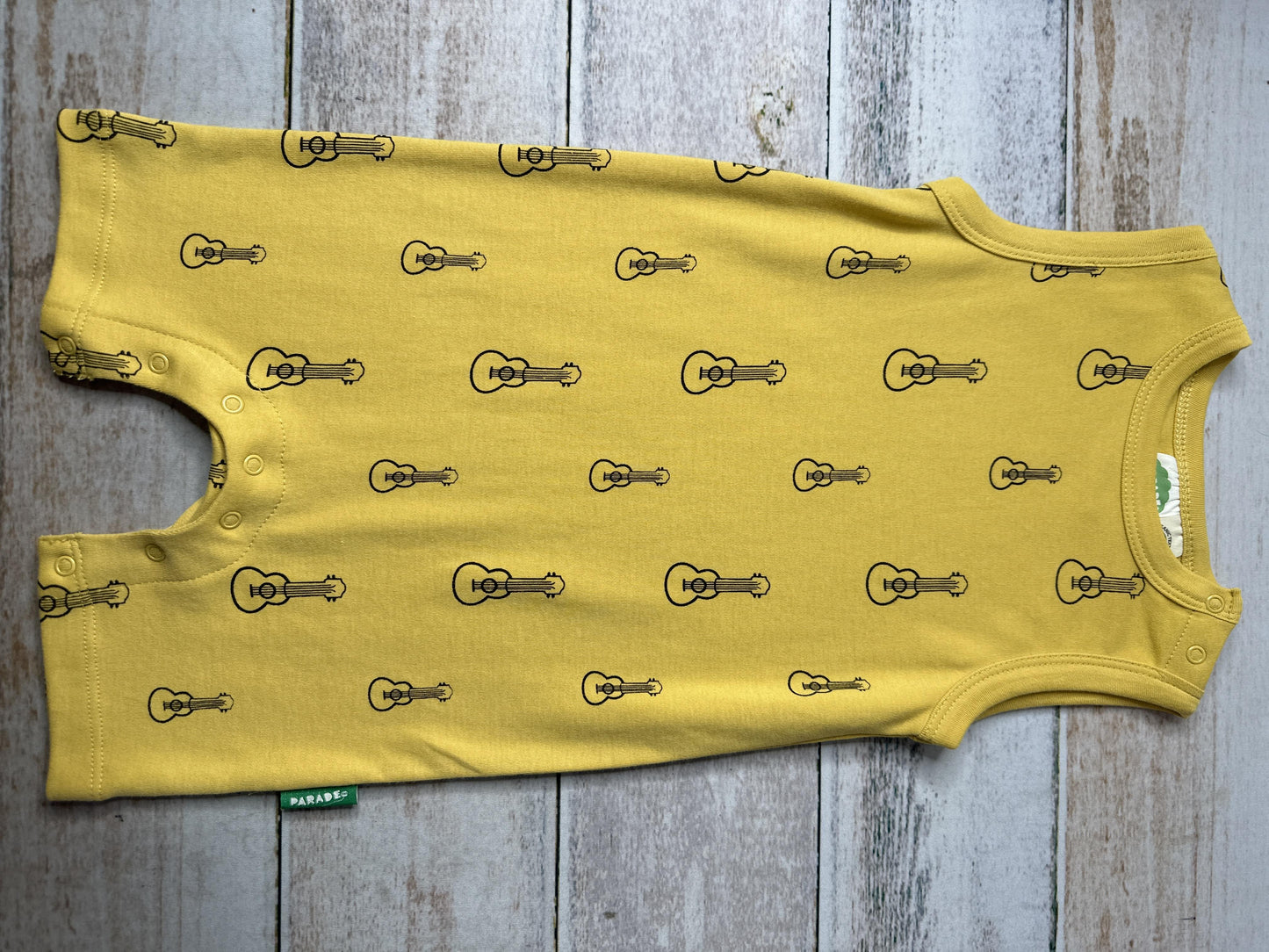 Parade Boys Mustard | guitars Romper Size: 2T Mustard | guitars