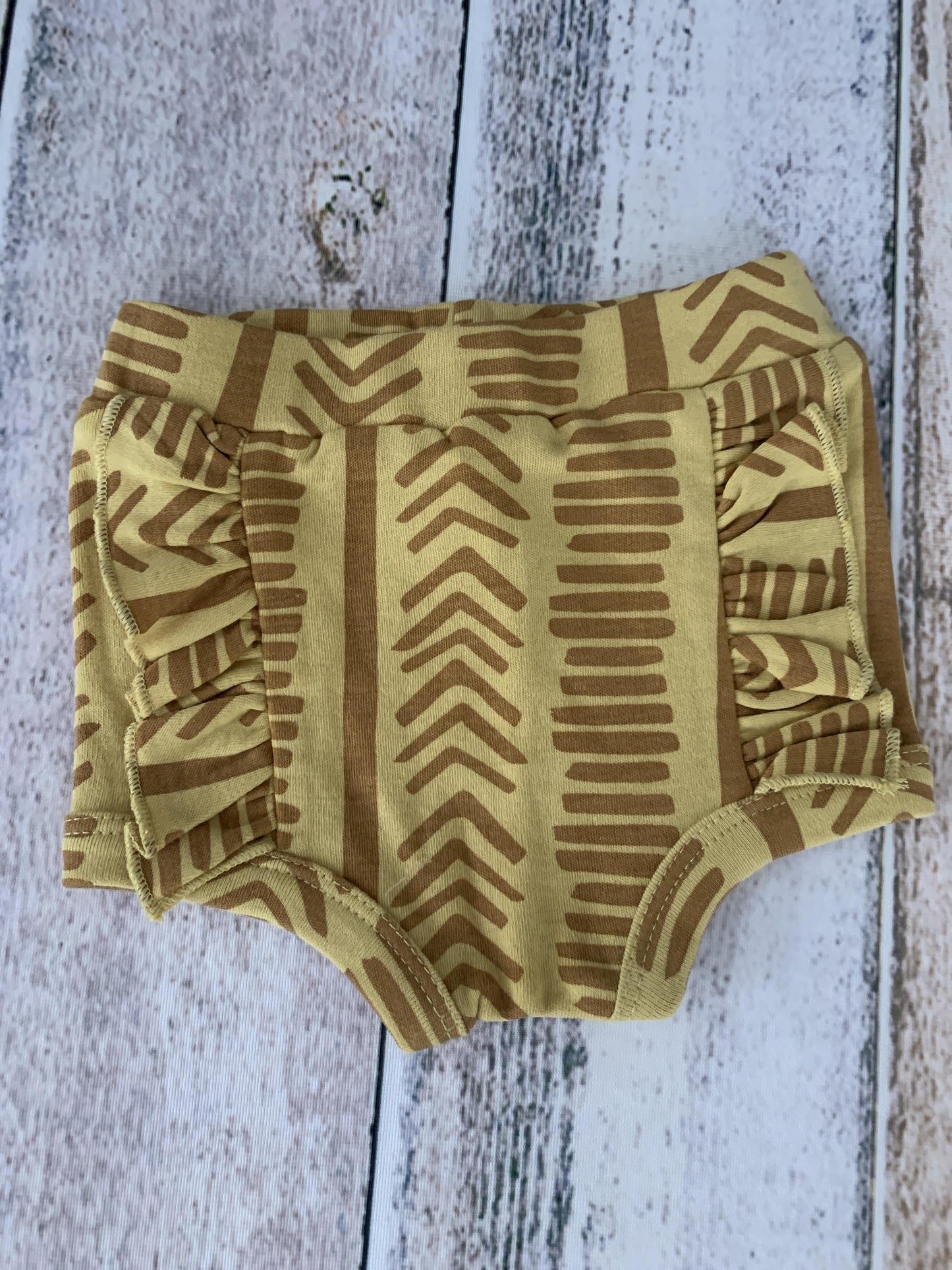 Kate Quinn Girls Mustard | Pattern Shirt Size: 0-3 months Mustard | Pattern