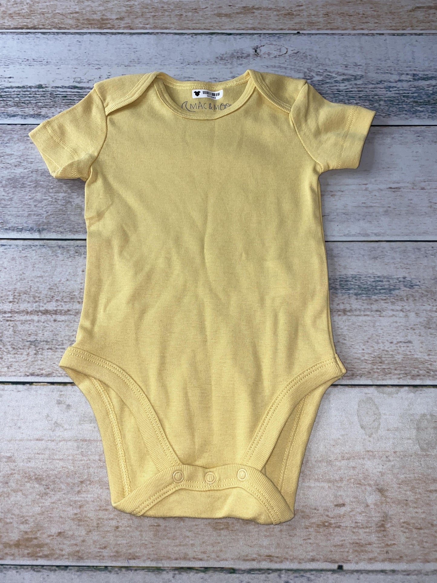Mac and Moon Unisex Mustard Onesie Size: 6 months Mustard