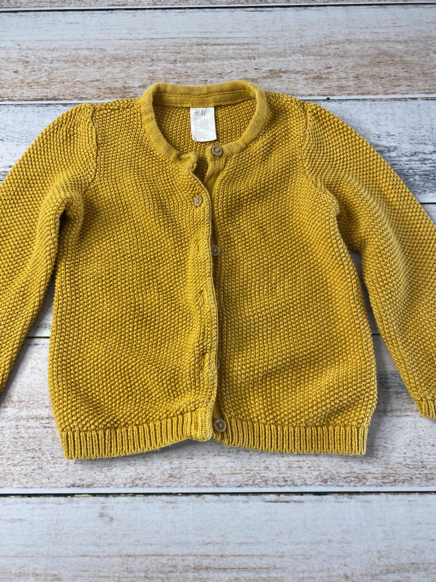 H&M Girls Mustard Sweater Size: 12-18 months Mustard