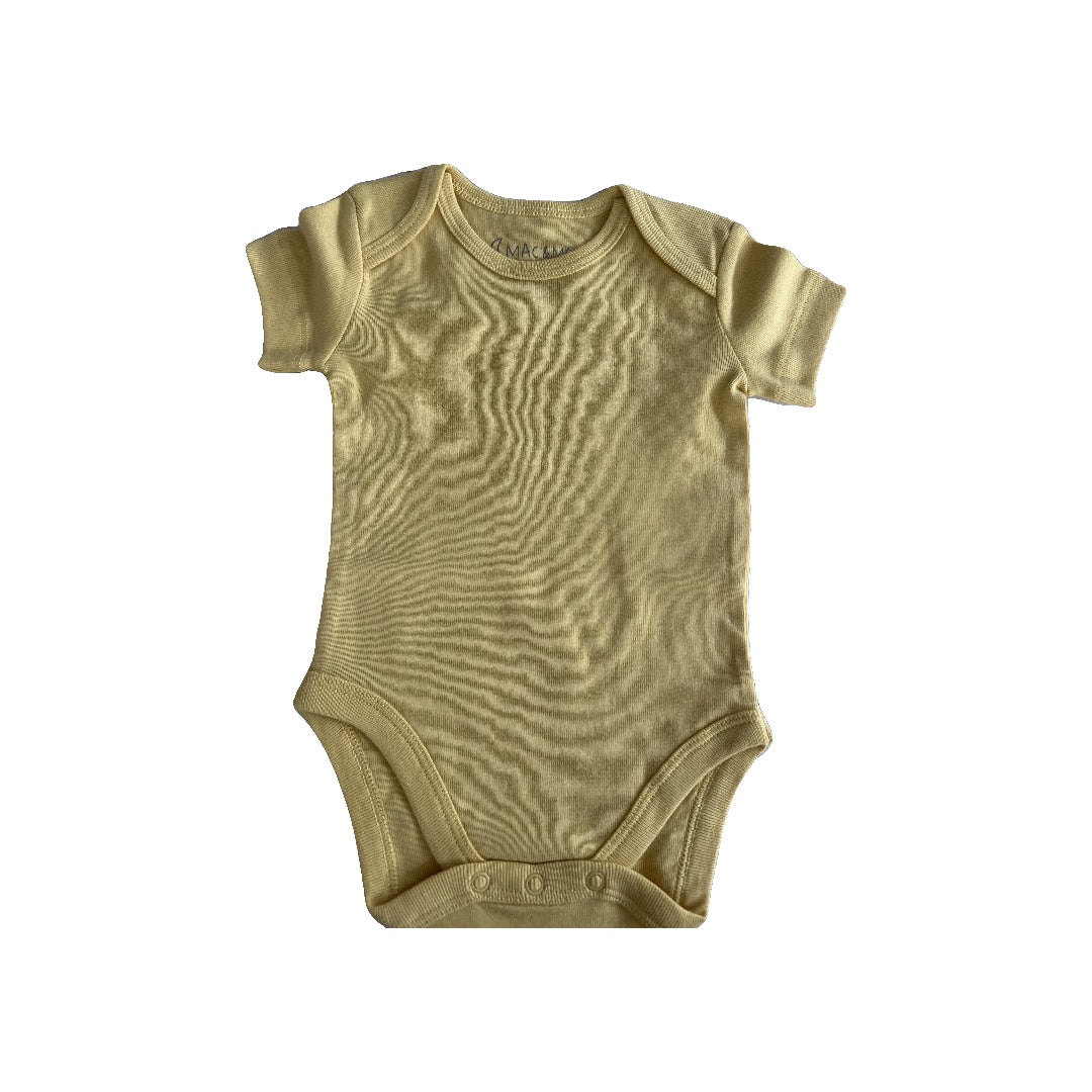 Mac and Moon Unisex Mustard Onesie Size: 3 months Mustard