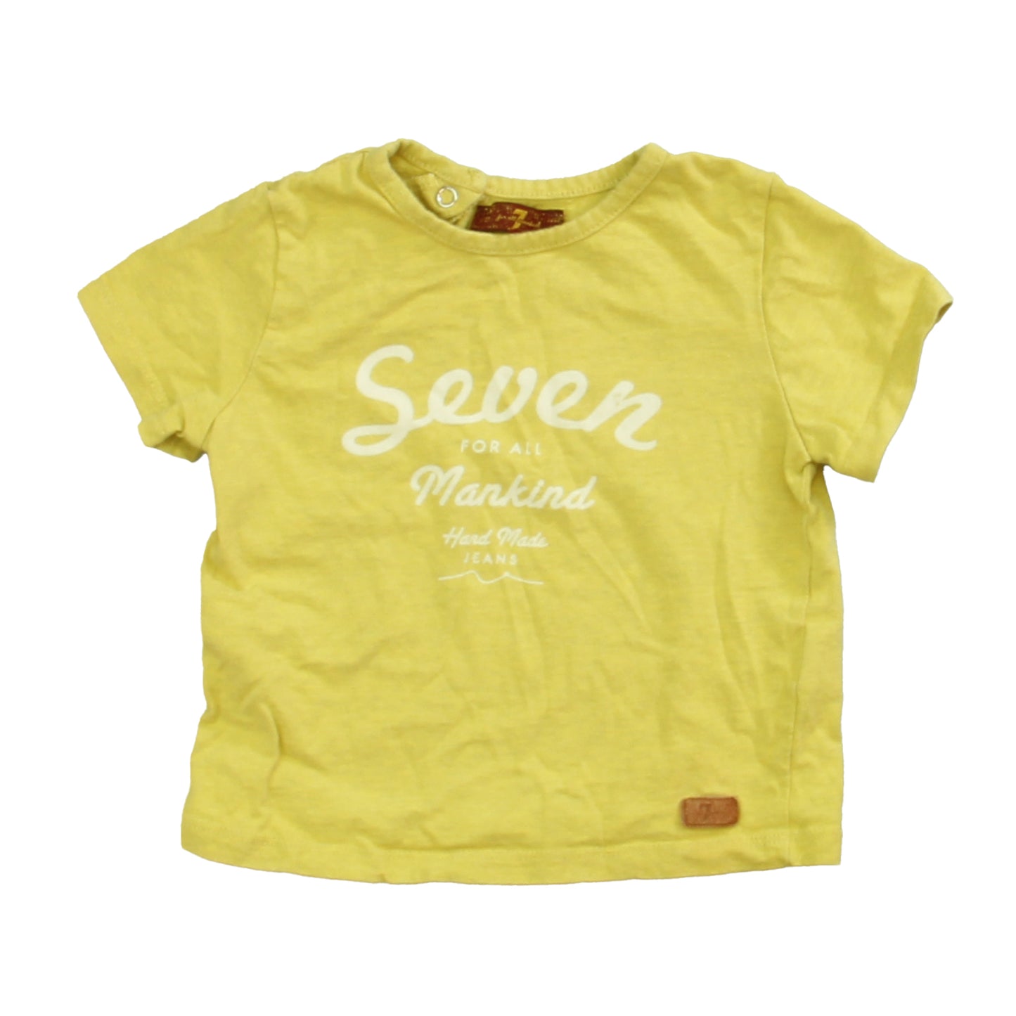 7 for all Mankind Boys Mustard T-Shirt Size: 12 Months Mustard