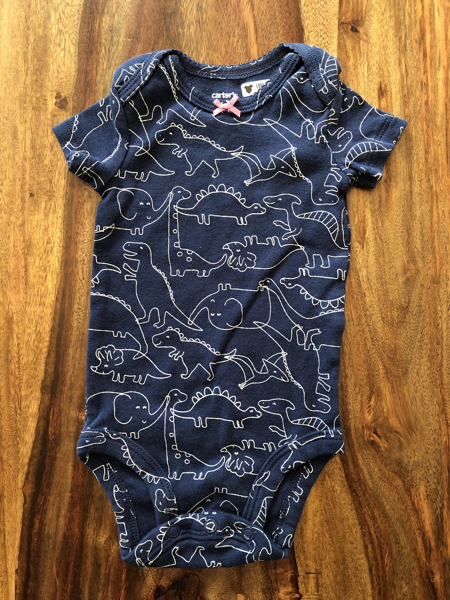 Carters Girls Navy Blue | animals | Pattern Onesie Size: 3 months Navy Blue | animals | Pattern