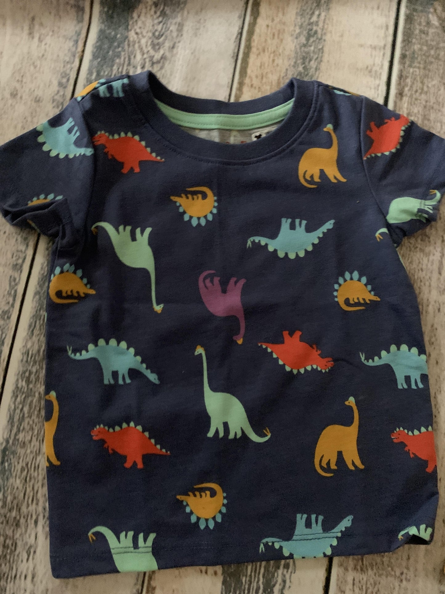 Cat & Jack Boys Navy Blue | Dinosaur T-Shirt Size: 12M Navy Blue | Dinosaur