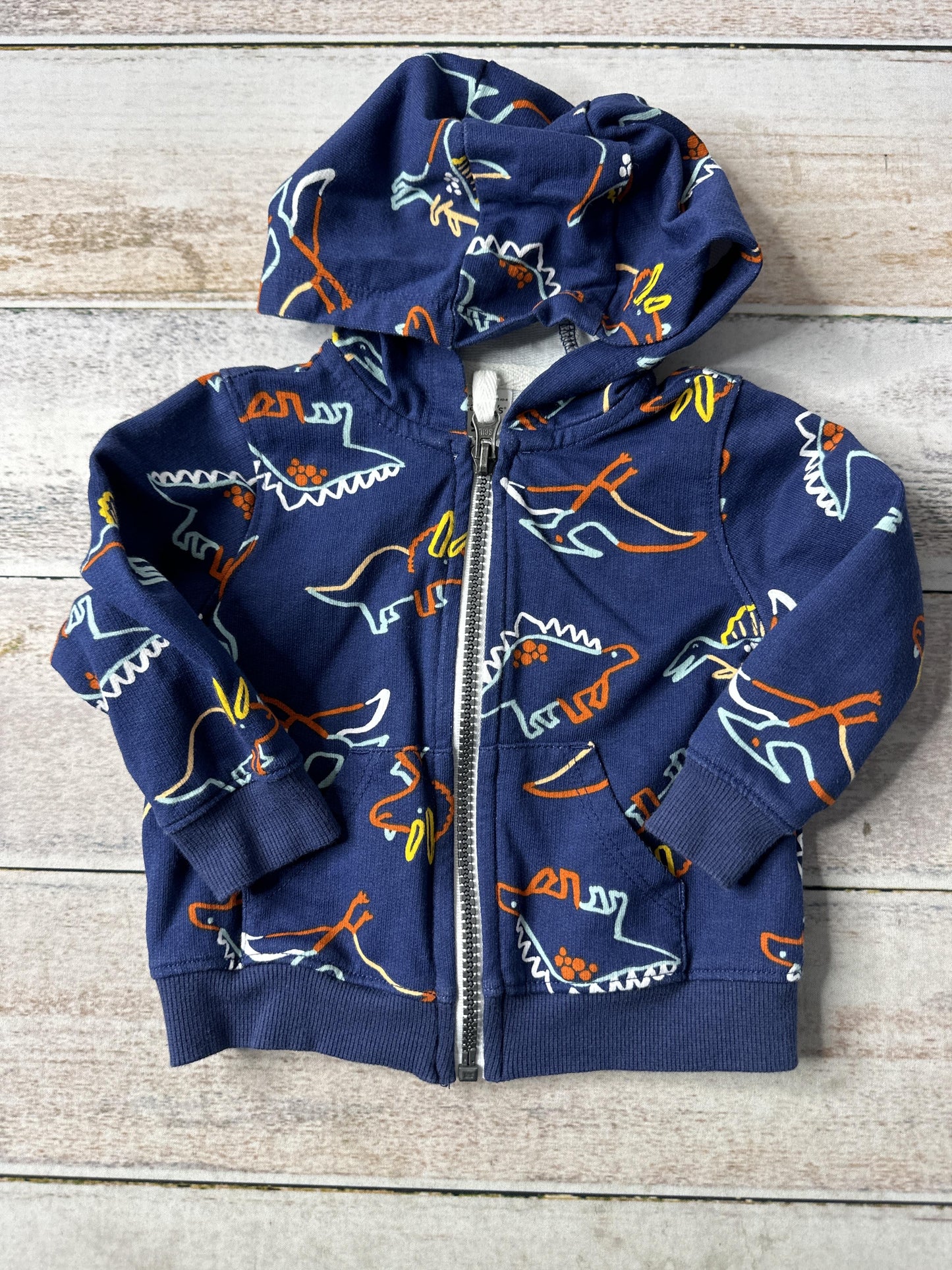 Carters Unisex Navy Blue | Dinosaur Hoodie Size: 9 months Navy Blue | Dinosaur