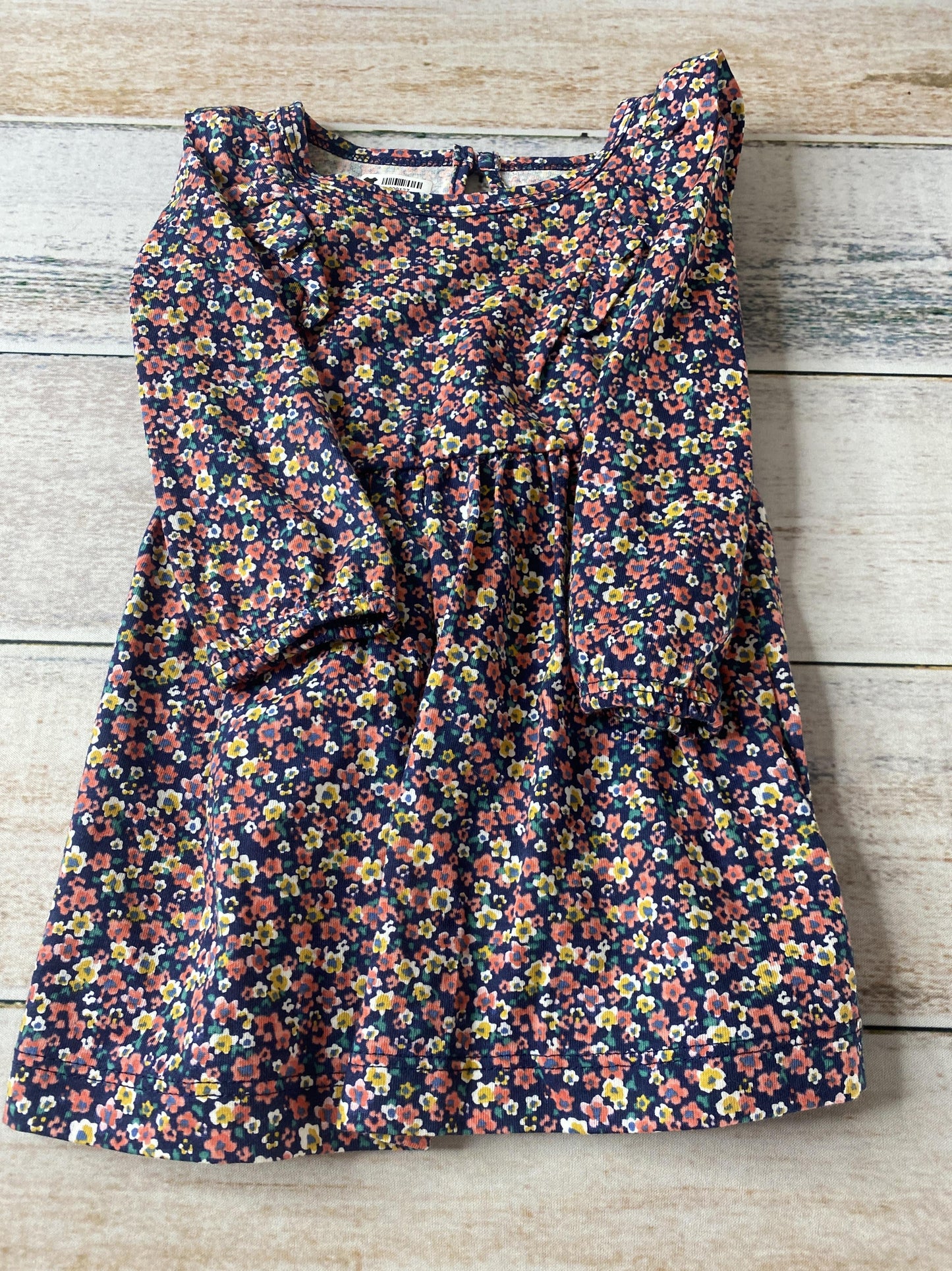 Carters Girls Navy Blue | Flowers Dress Size: 9 months Navy Blue | Flowers