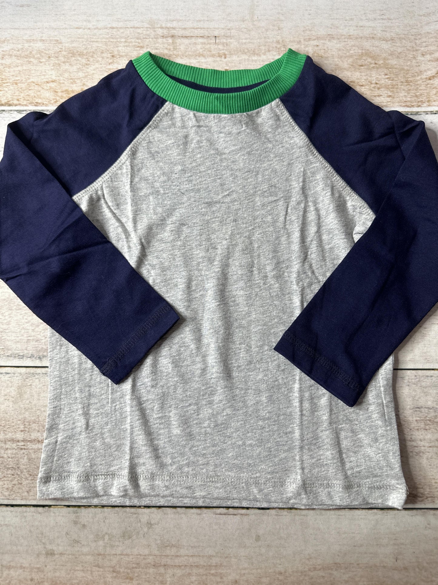 Mightly Girls Navy Blue | Forest Green | Grey Long Sleeve T-Shirt Size: 3T Navy Blue | Forest Green | Grey