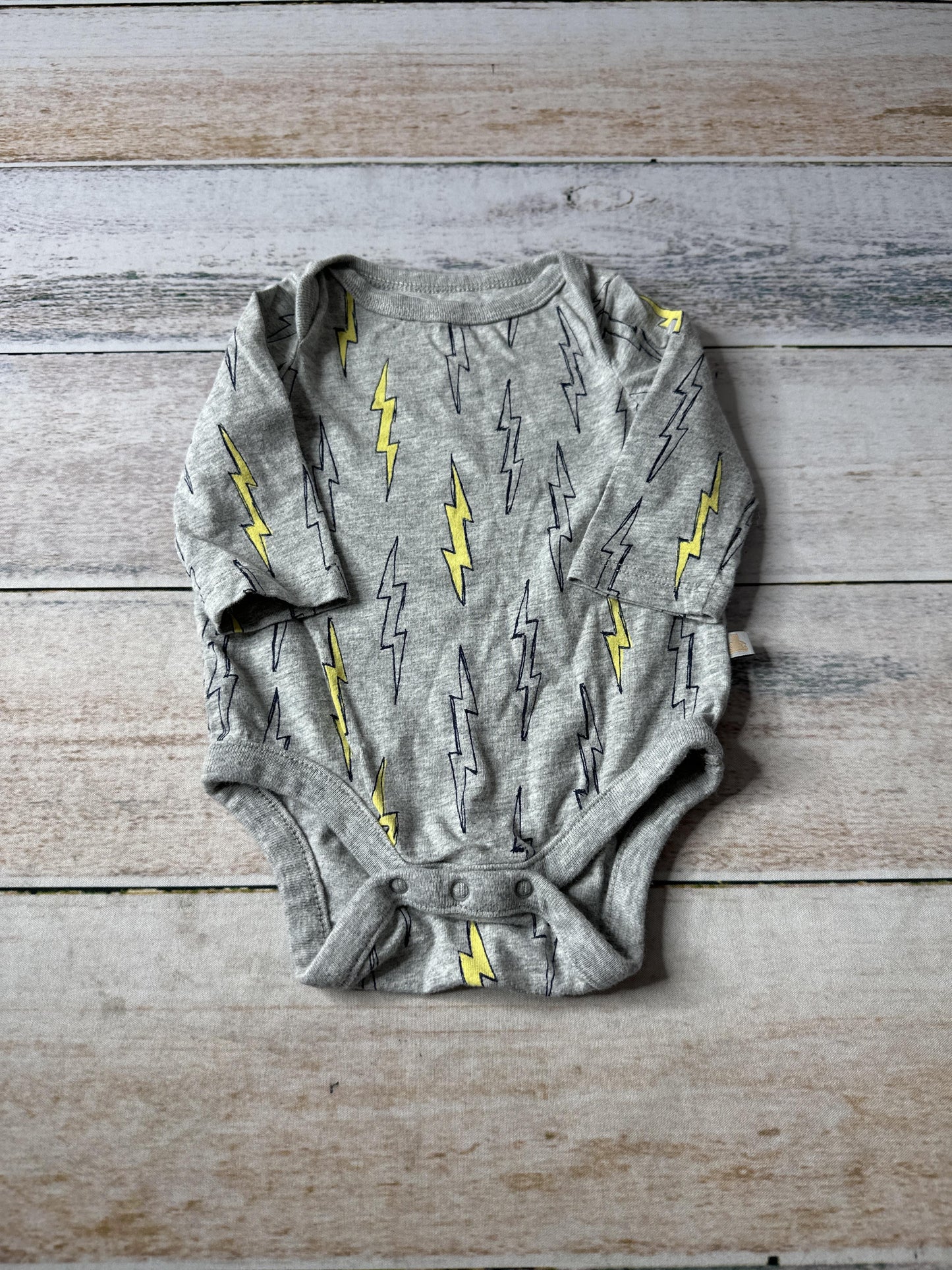 Gap Unisex Navy Blue | Grey | Yellow Onesie Size: 0-3 months Navy Blue | Grey | Yellow