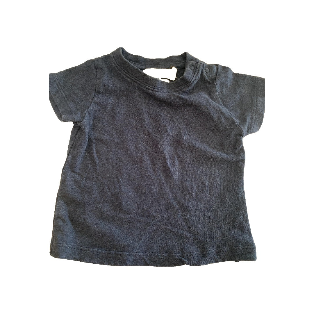 Monica + Andy Unisex Navy Blue | Heather T-Shirt Size: 9-12 Months Navy Blue | Heather