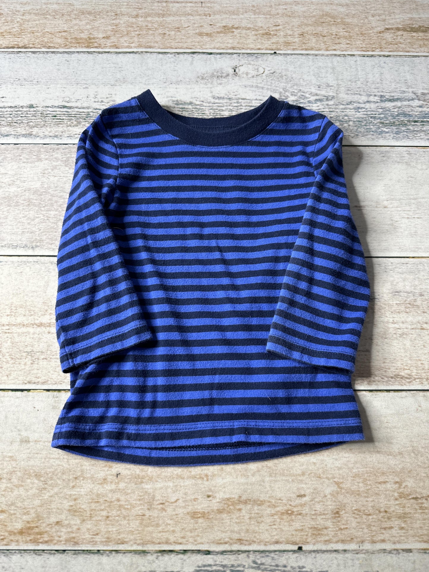Cat & Jack Boys Navy Blue | Light Blue | Striped Long Sleeve T-Shirt Size: 12 months Navy Blue | Light Blue | Striped