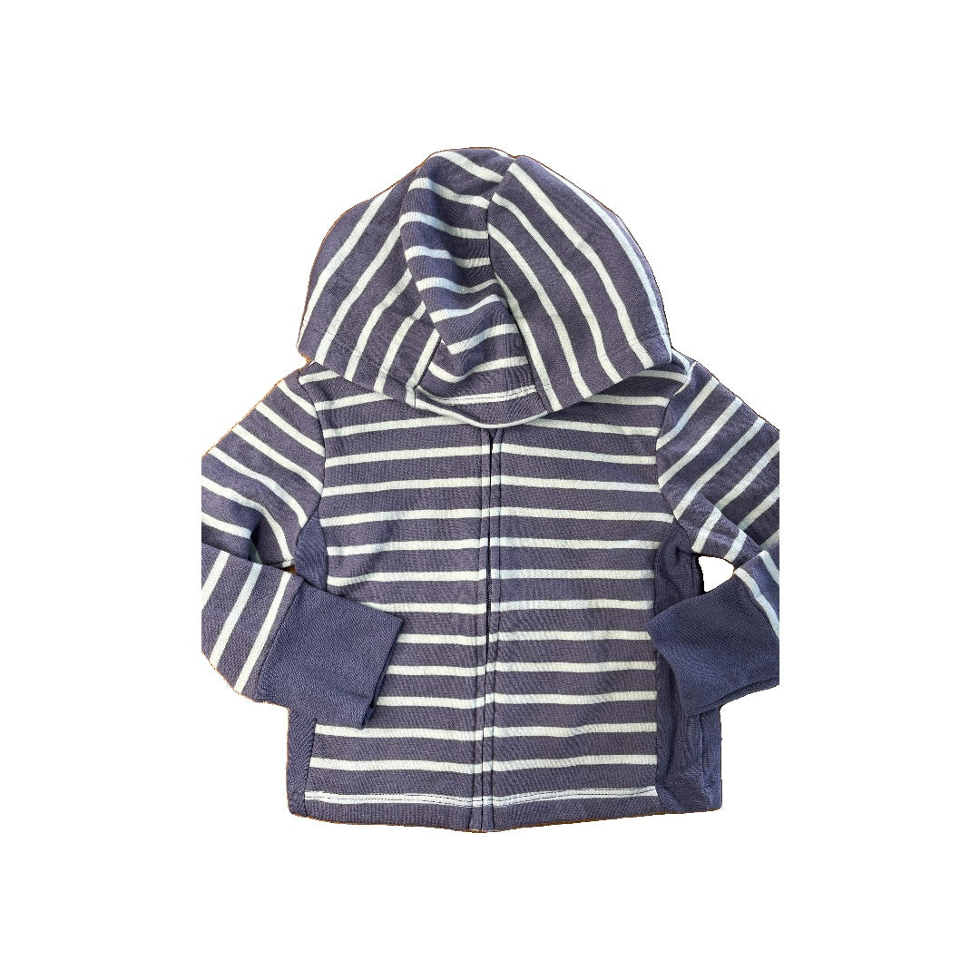 Hanes Unisex Navy Blue | Light Blue Hoodie Size: 12-18 months Navy Blue | Light Blue
