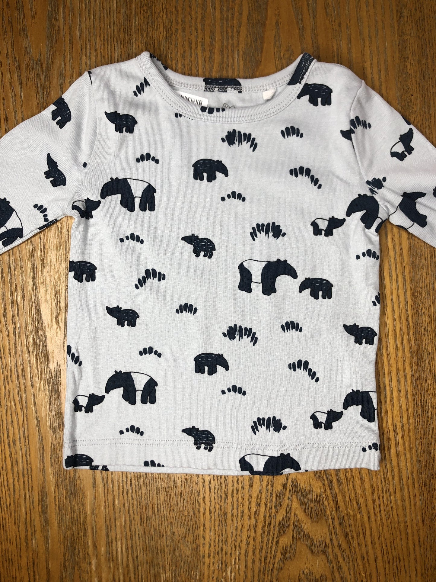 Oliver & Rain Unisex Navy Blue | Light Blue Pajamas Size: 12 months Navy Blue | Light Blue