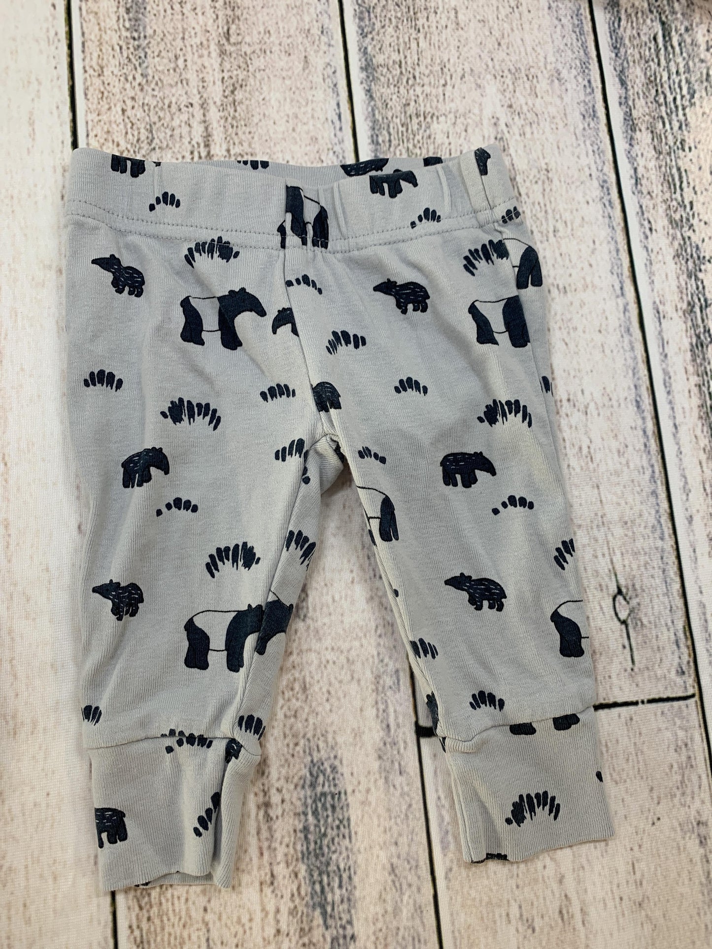 Oliver & Rain Unisex Navy Blue | Light Blue Pajamas Size: 6 months Navy Blue | Light Blue