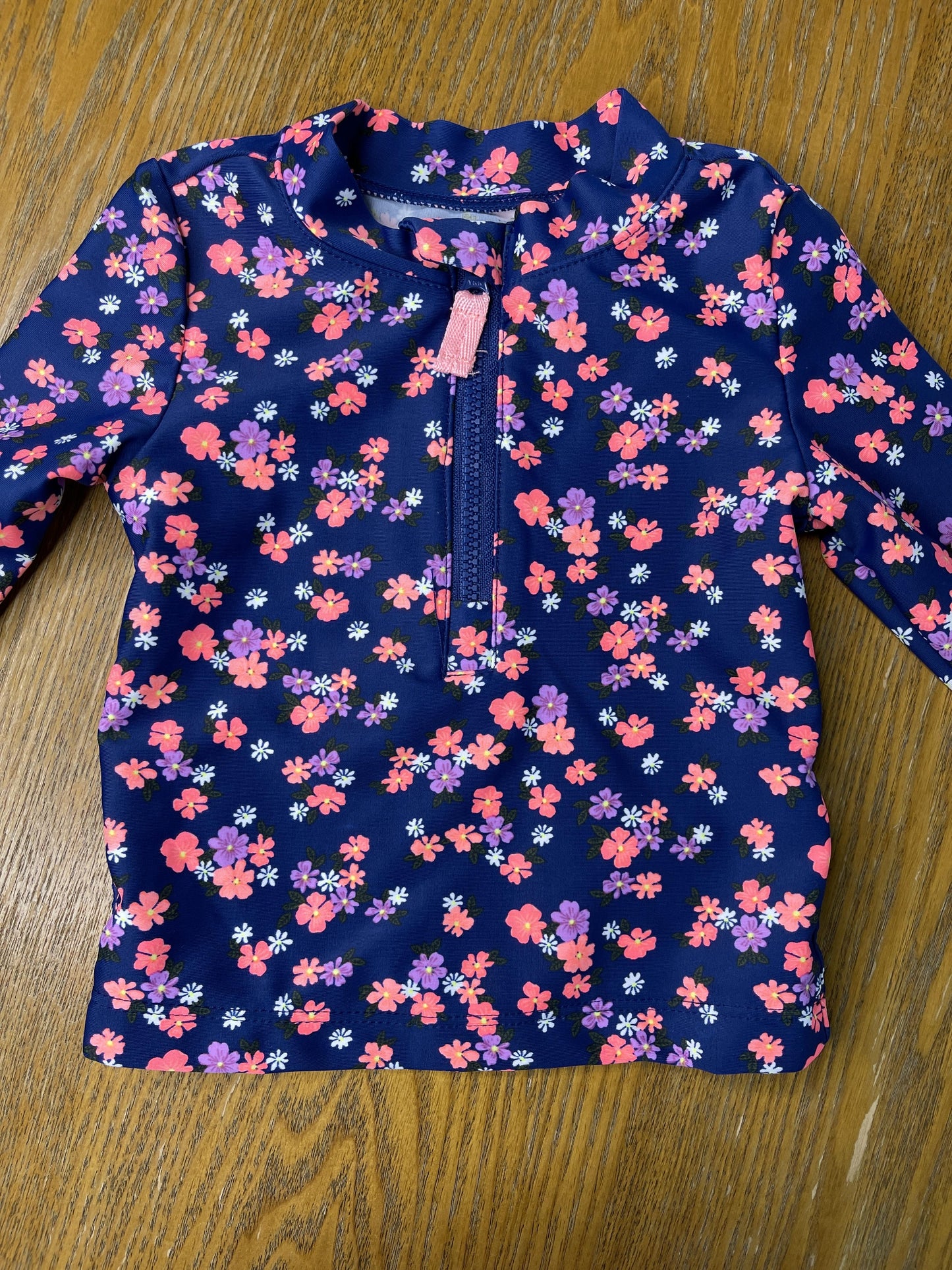 Carters Girls Navy Blue | Pink floral Swimwear Size: 12 months Navy Blue | Pink floral