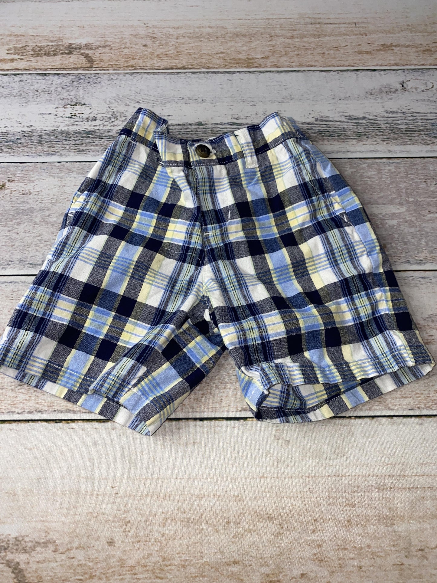 Janie and Jack Boys Navy Blue | plaid Shorts Size: 12-18 months Navy Blue | plaid