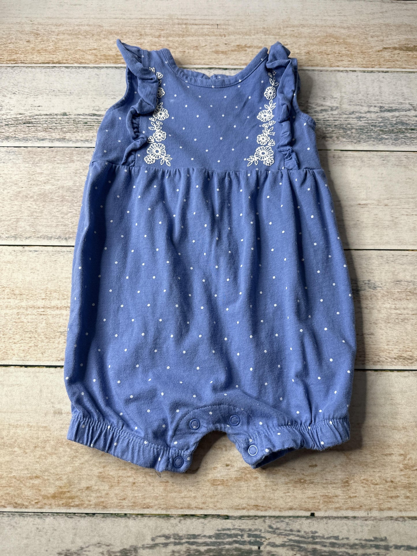 Just Born Girls Navy Blue | polka dot Romper Size: 18 months Navy Blue | polka dot