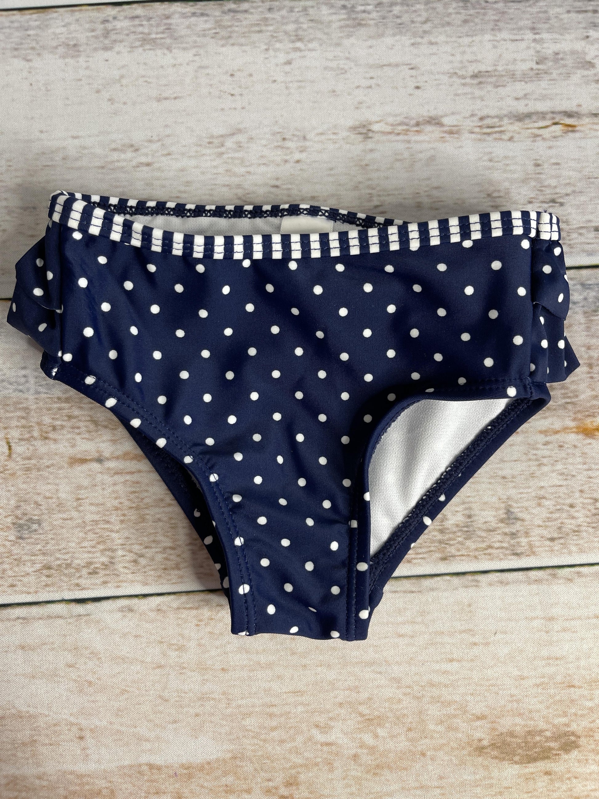 Little Me Girls Navy Blue | polka dot Trunks Size: 6-9 months Navy Blue | polka dot